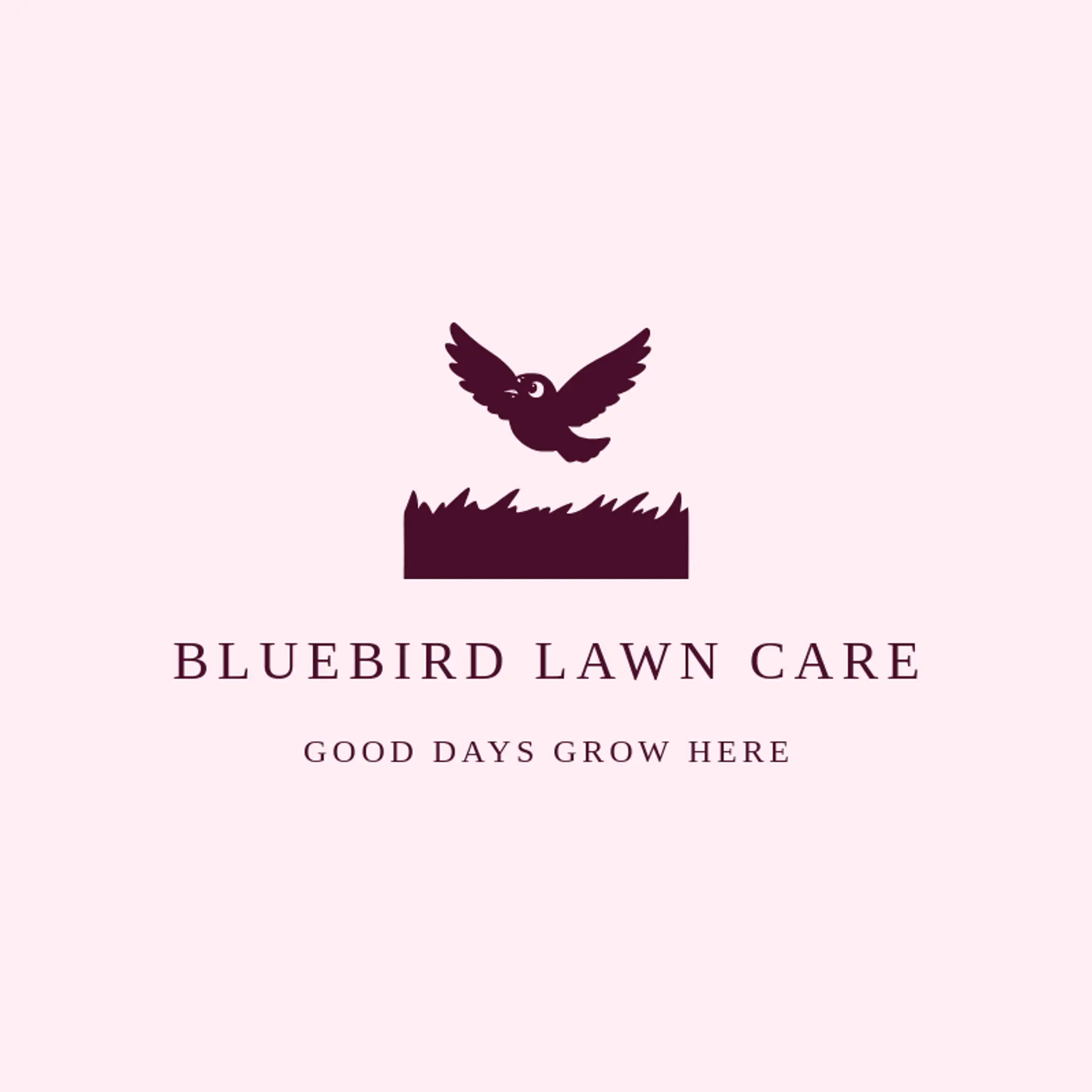 Bluebird Lawn Care logo for yard