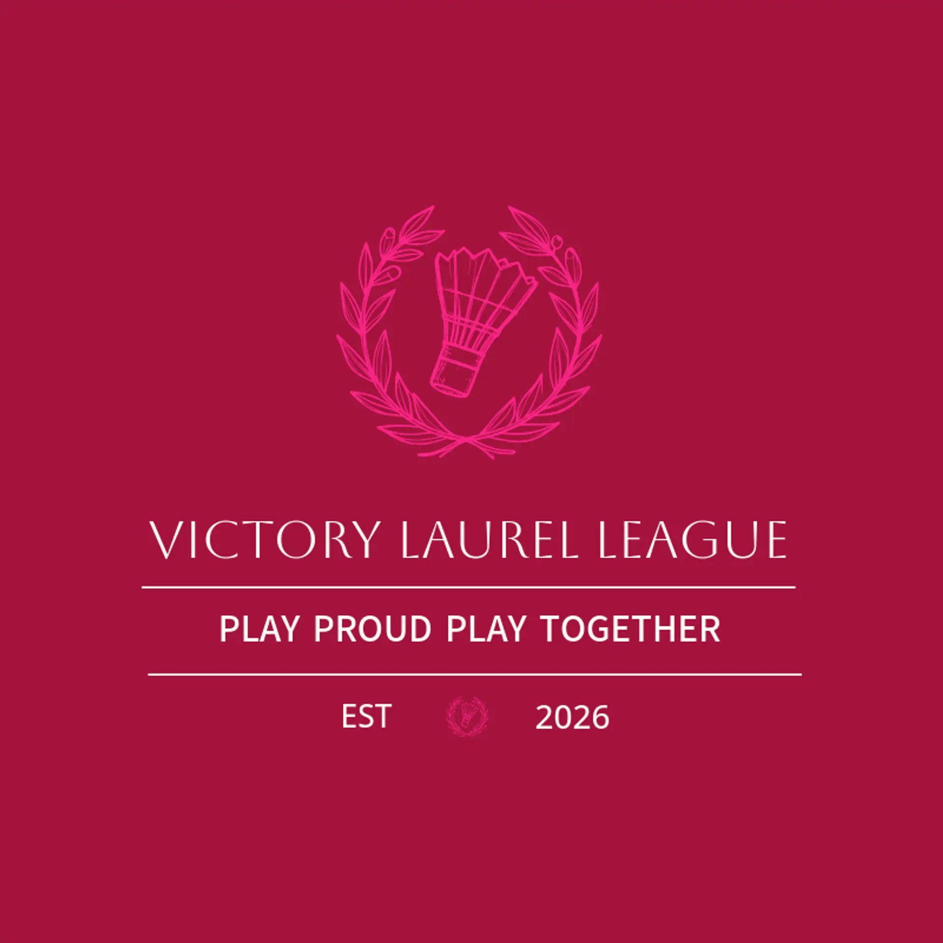 Victory Laurel League logo for badminton
