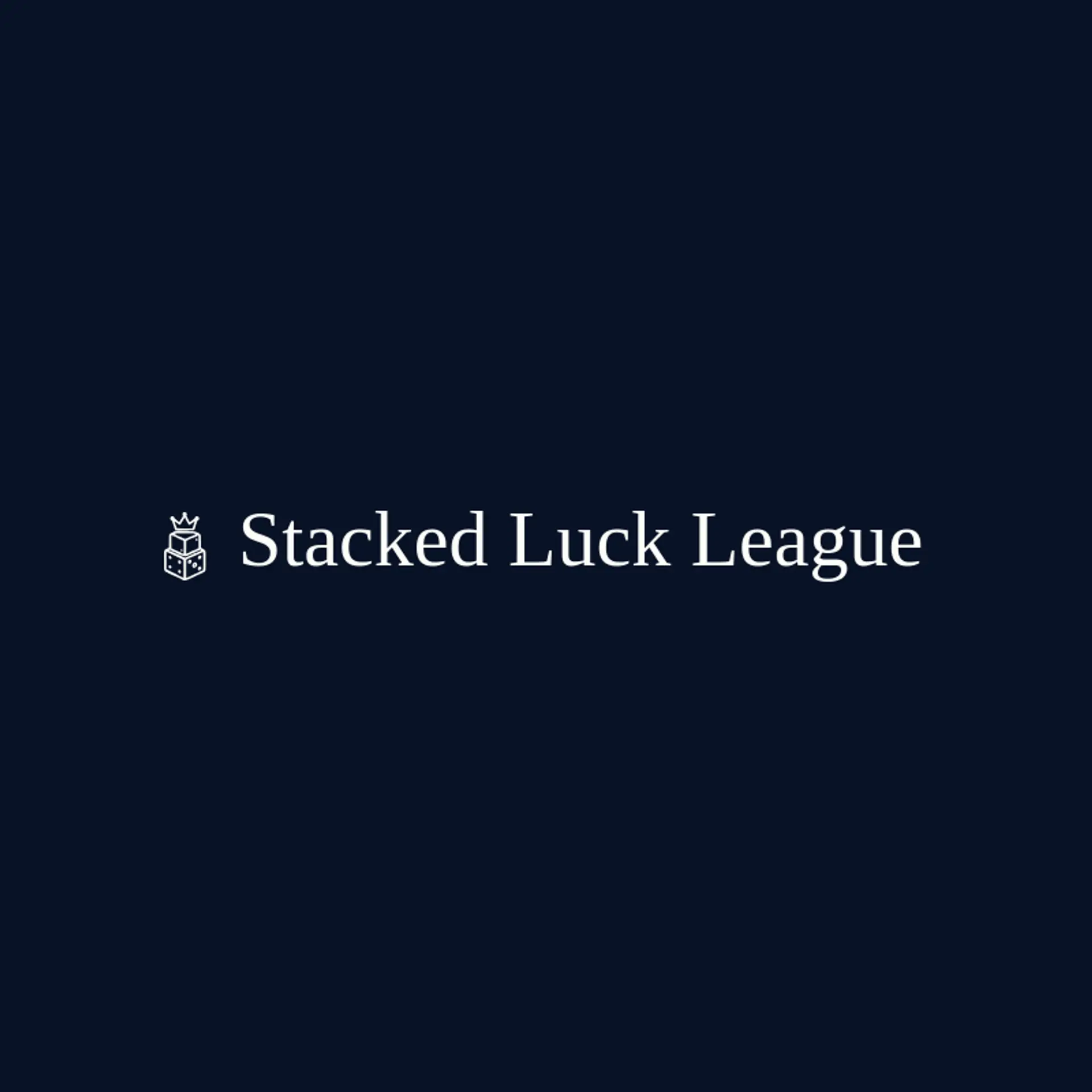 Stacked Luck League logo for dice