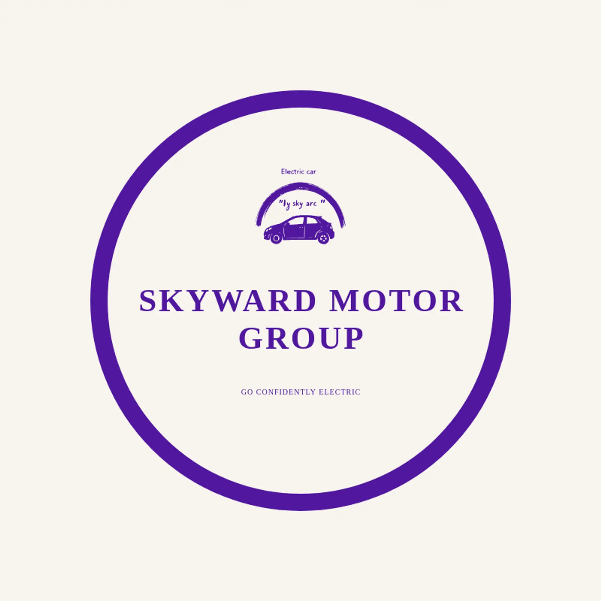 Skyward Motor Group logo for electric car