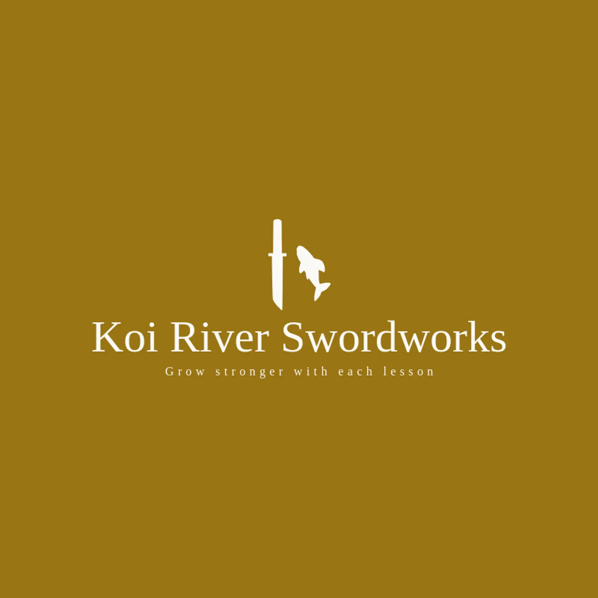 Koi River Swordworks logo for katana