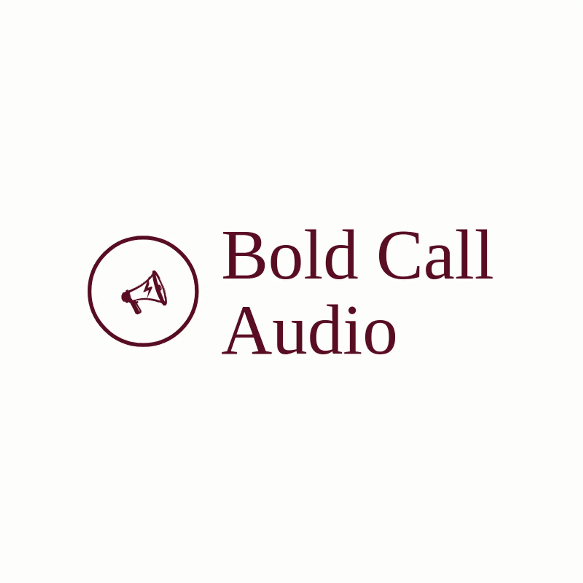 Bold Call Audio logo for megaphone