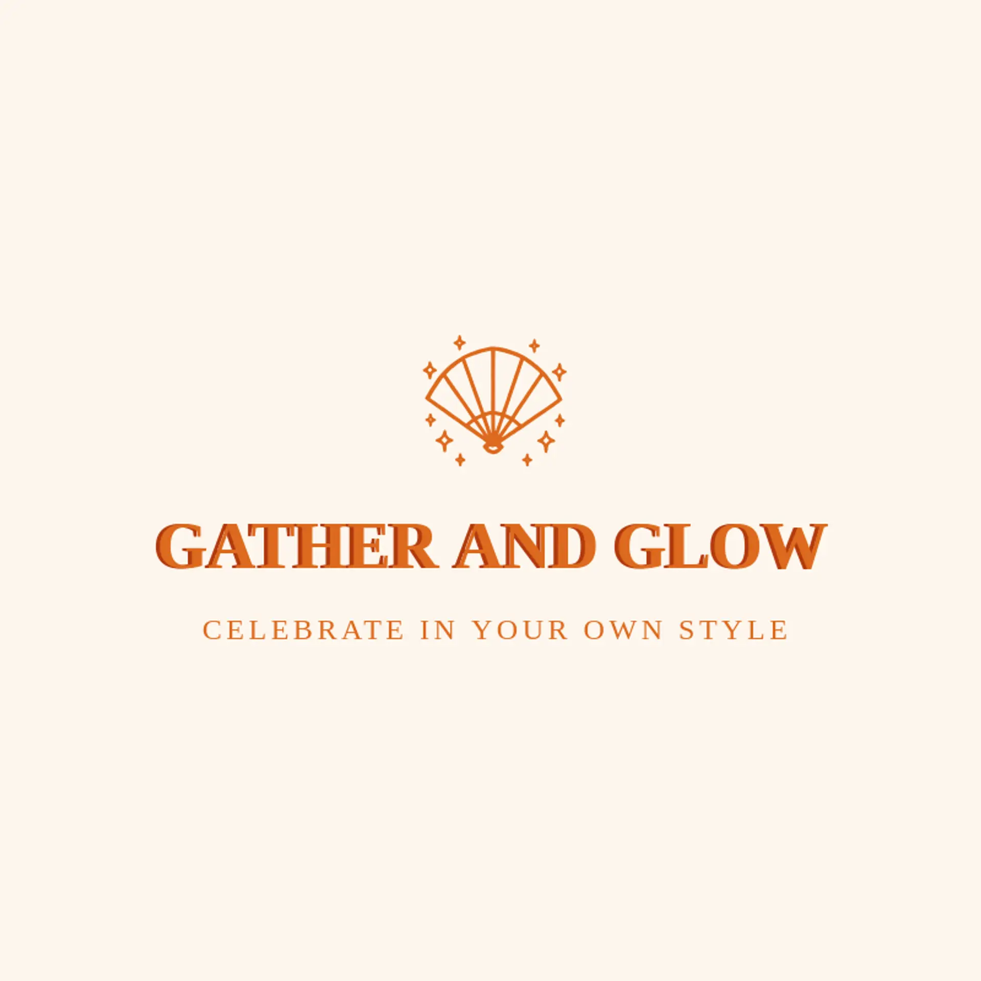 Gather and Glow logo for party rental