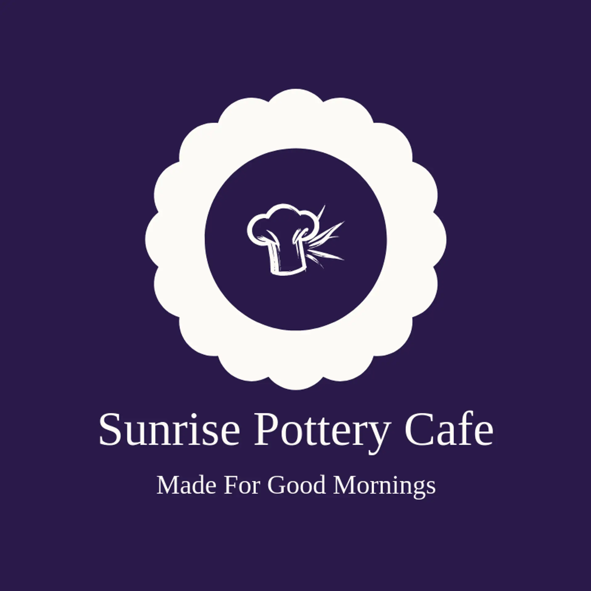 Sunrise Pottery Cafe logo for chef hat