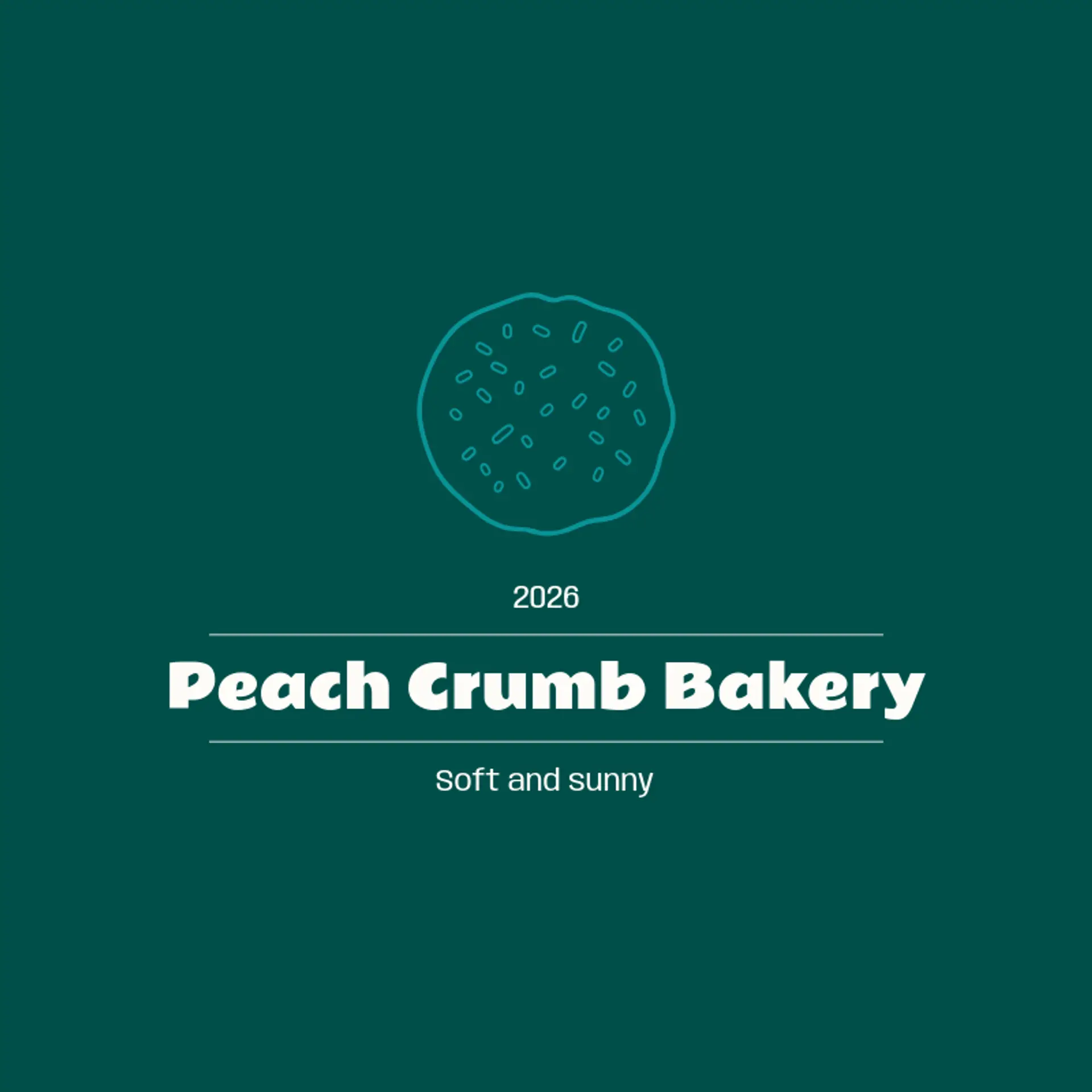 Peach Crumb Bakery logo for cookie