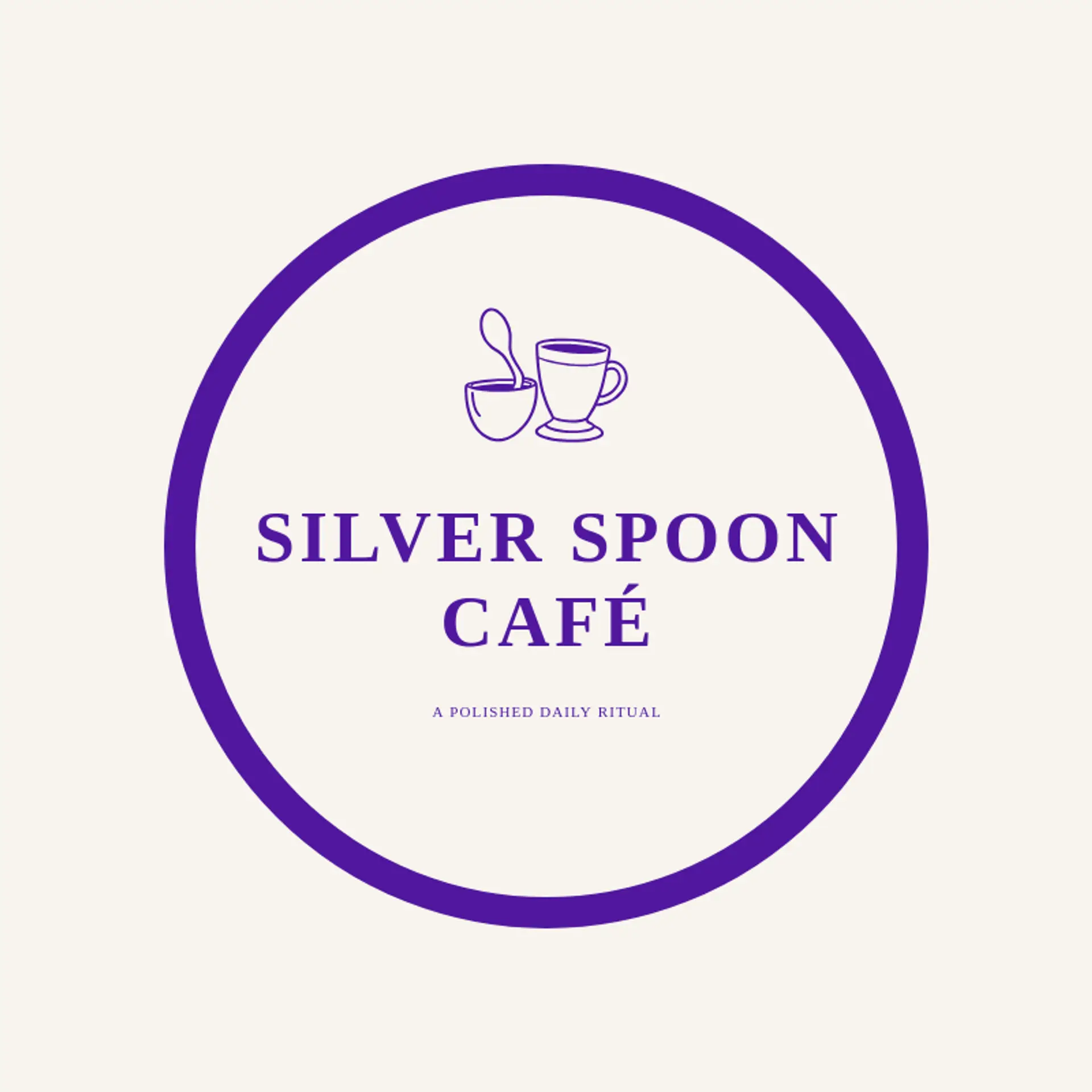 Silver Spoon Café logo for coffee cup