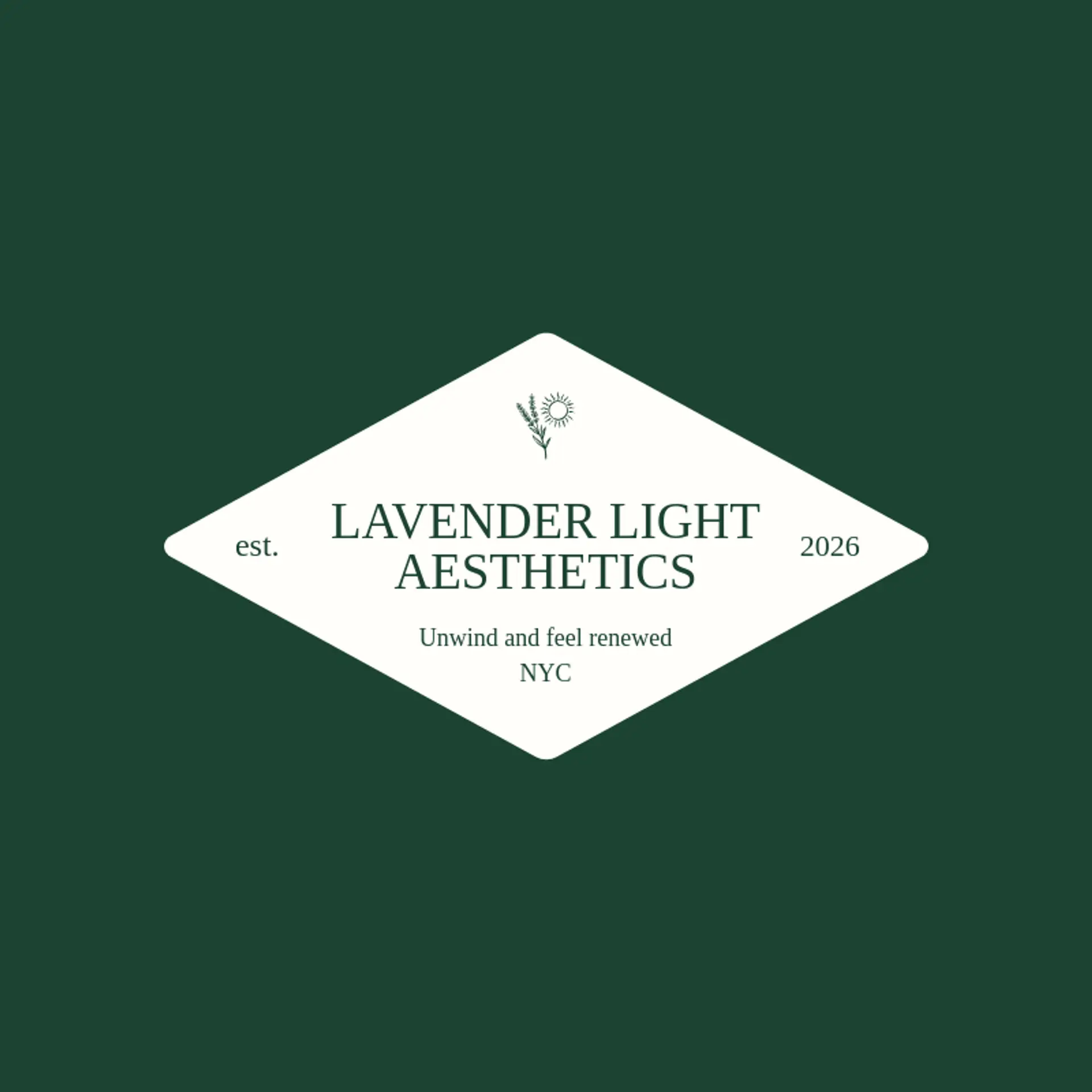 Lavender Light Aesthetics logo for med spa