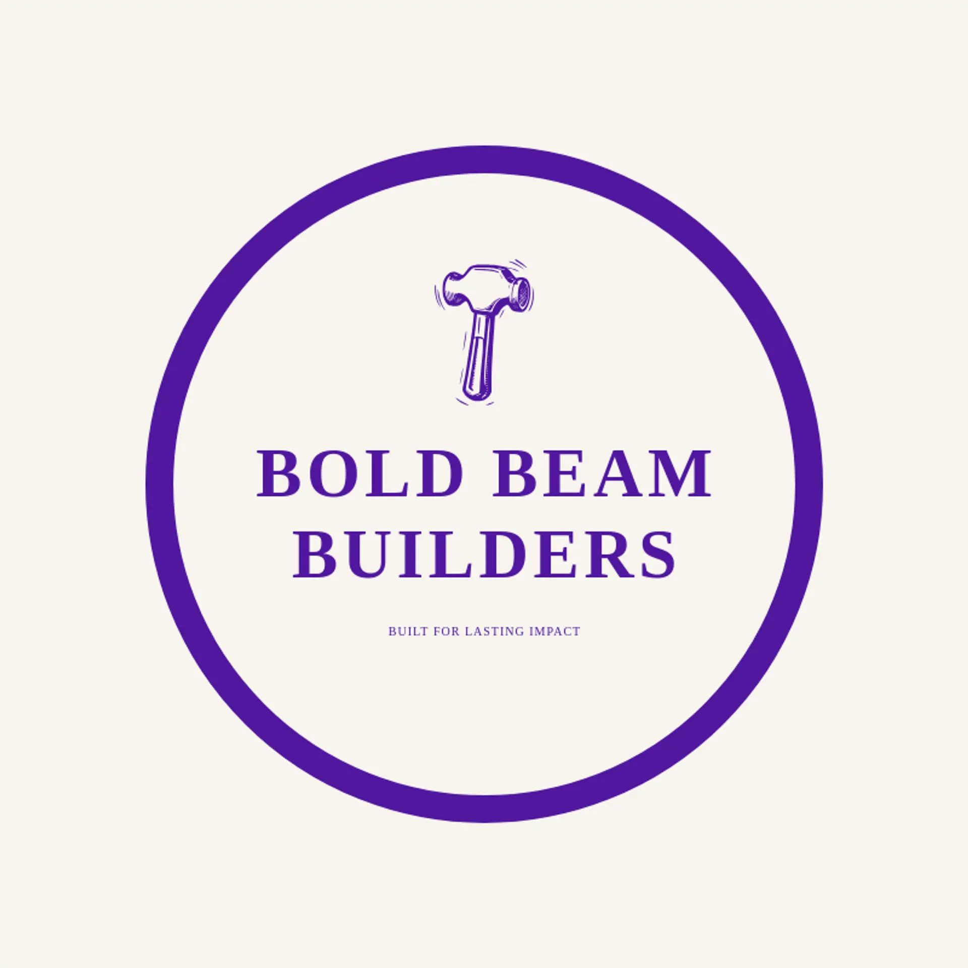Bold Beam Builders logo for hammer
