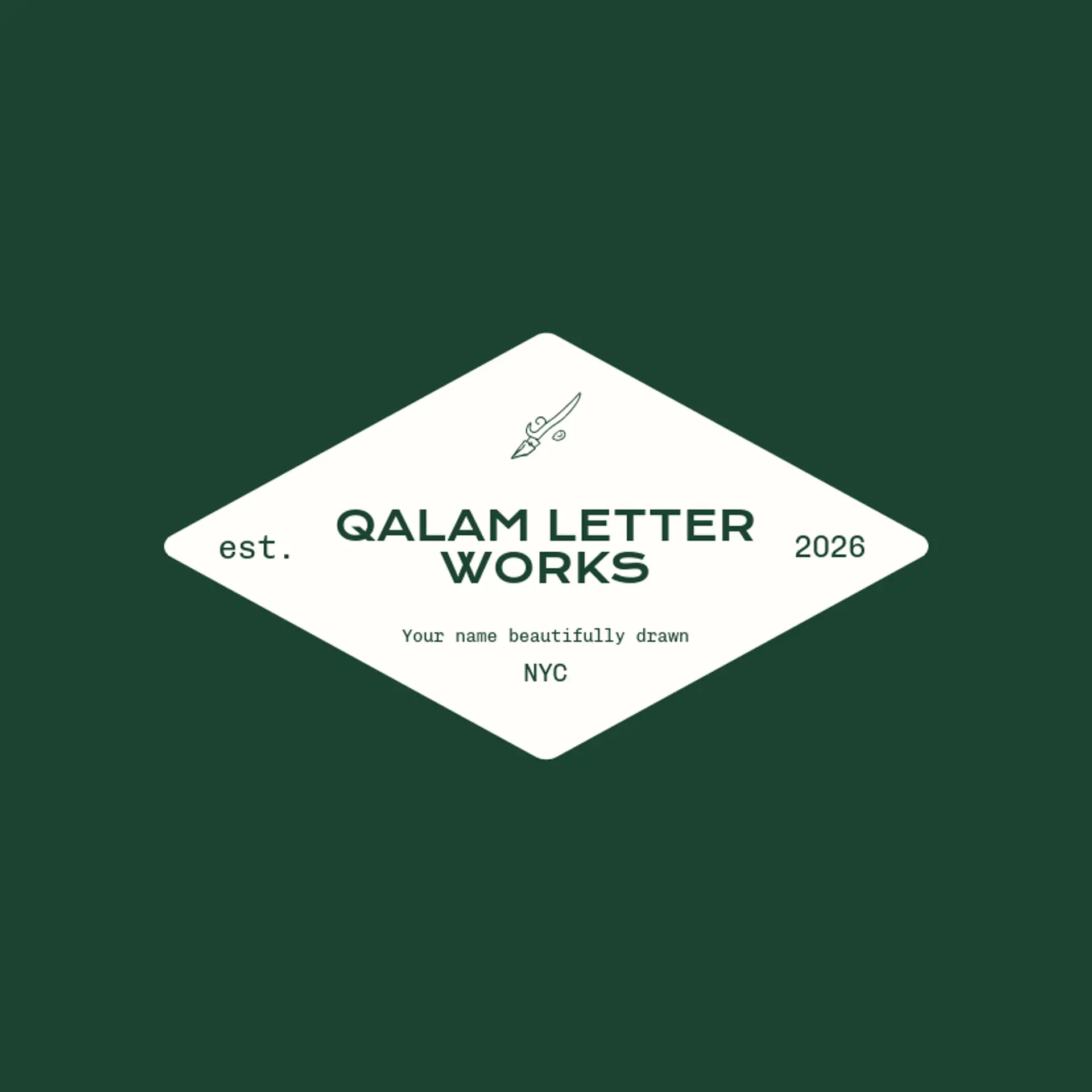 Qalam Letter Works logo for arabic