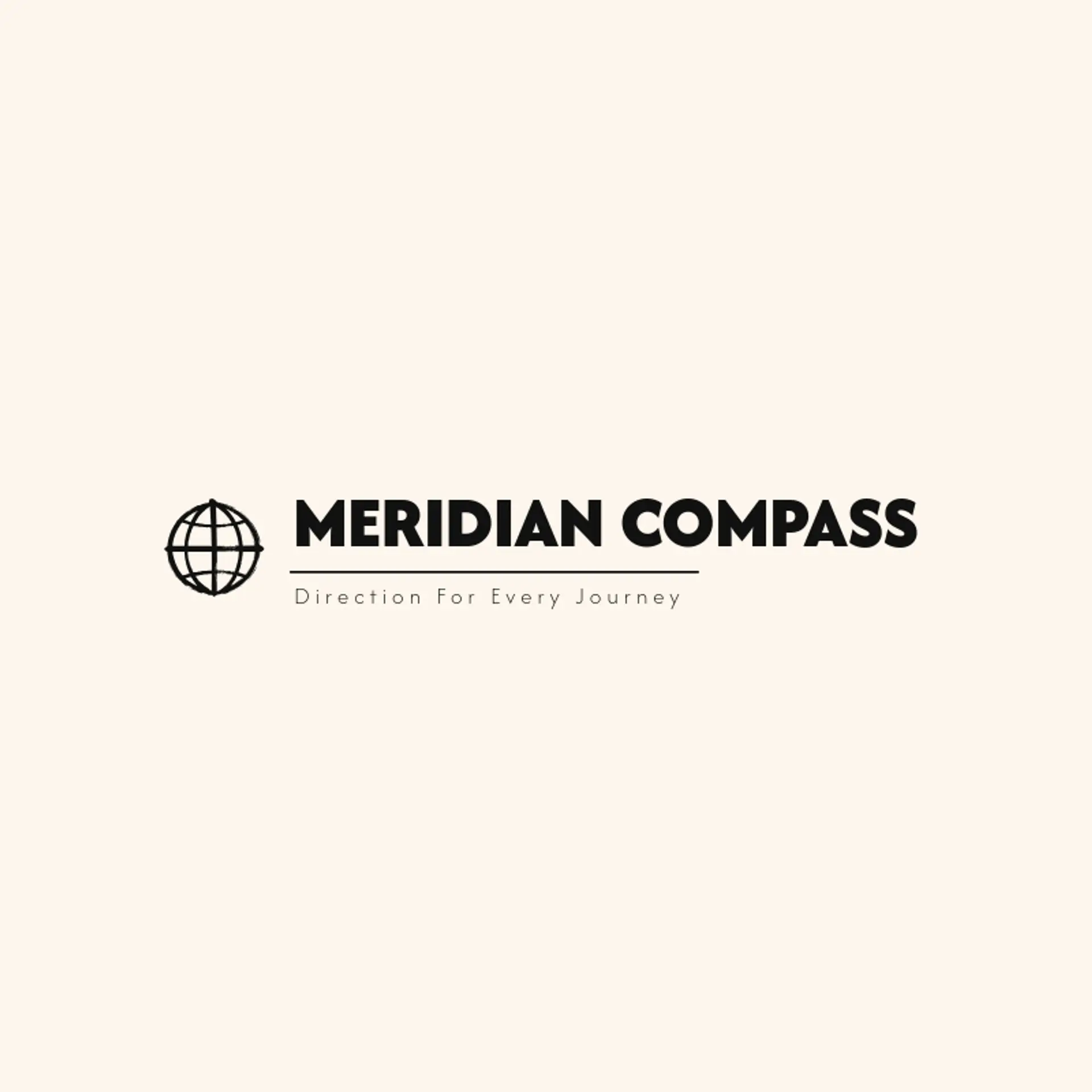 Meridian Compass logo for globe
