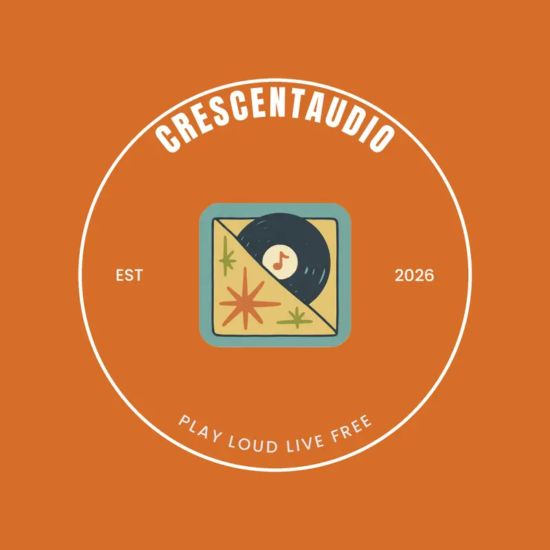 Vinyl record and sleeve record label logo