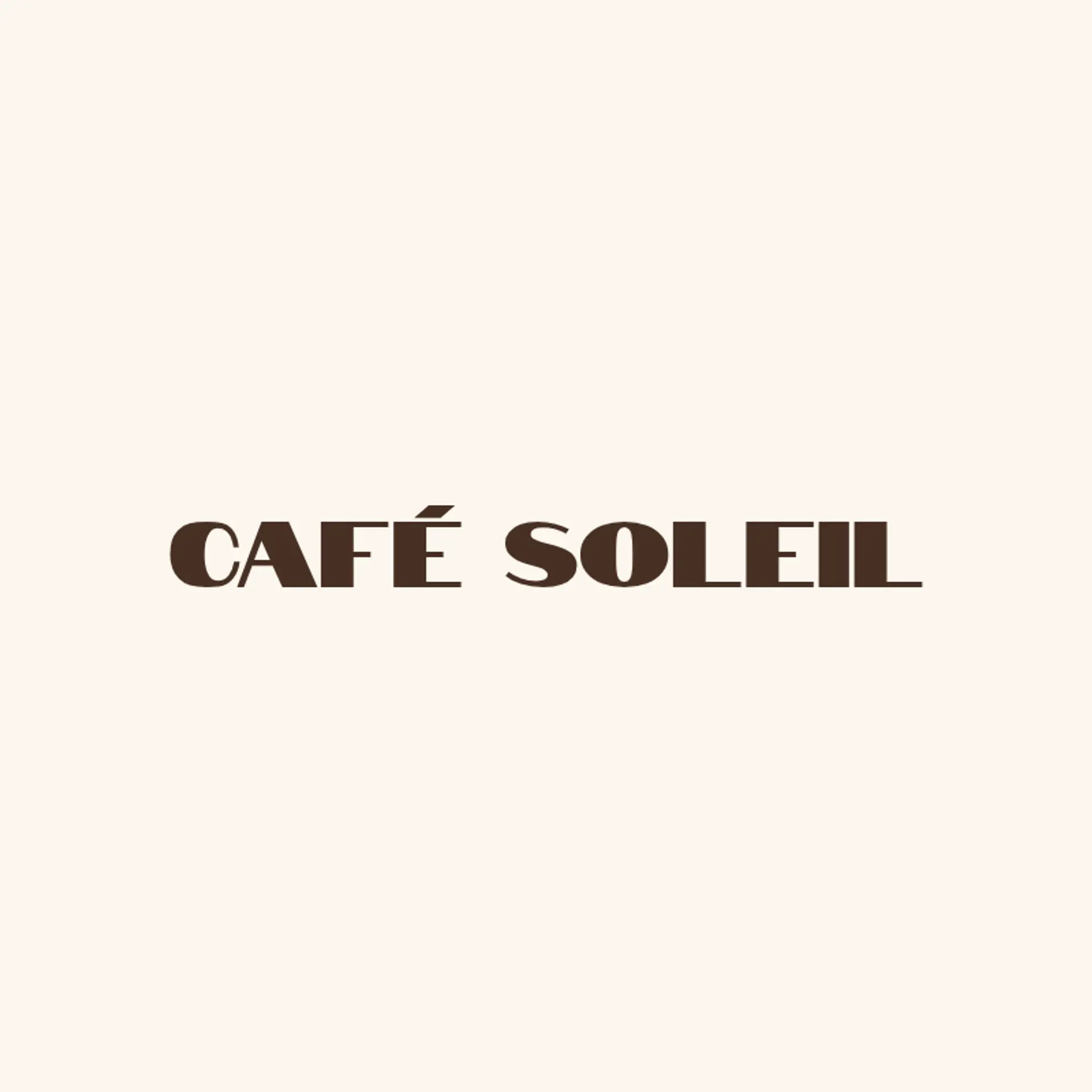 Café Soleil logo for french cafe