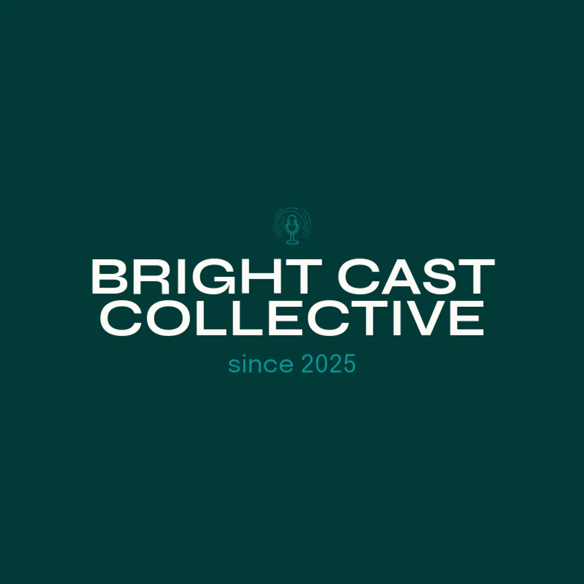 Bright Cast Collective logo for microphone