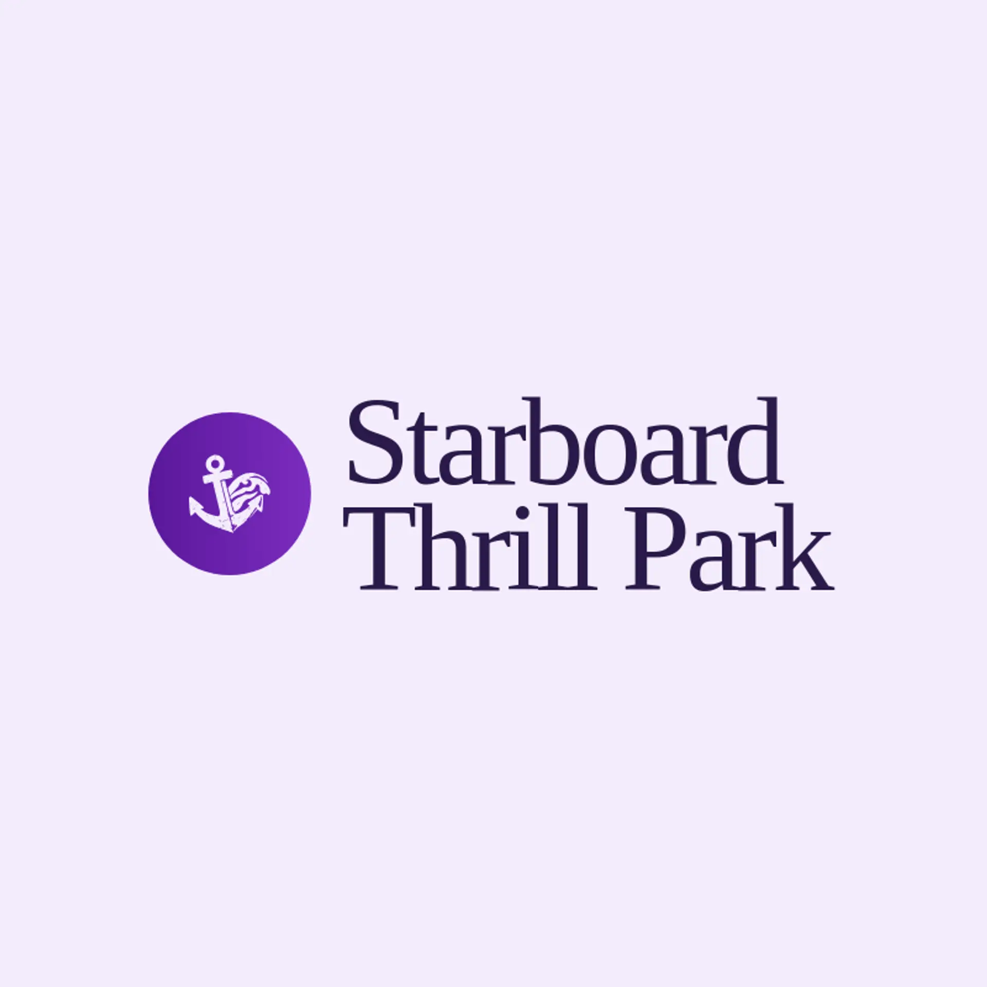 Starboard Thrill Park logo for roller coaster