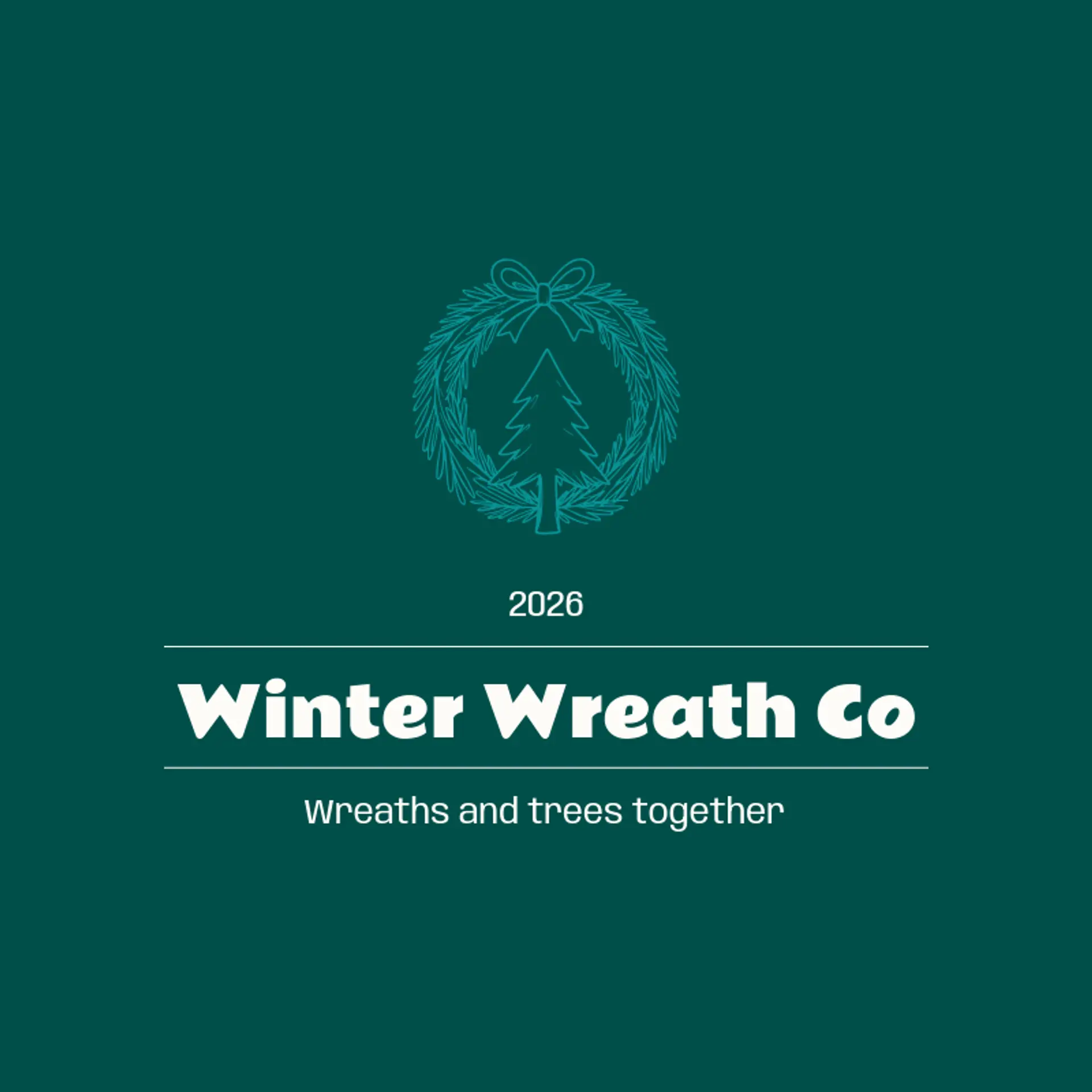 Winter Wreath Co logo for christmas tree