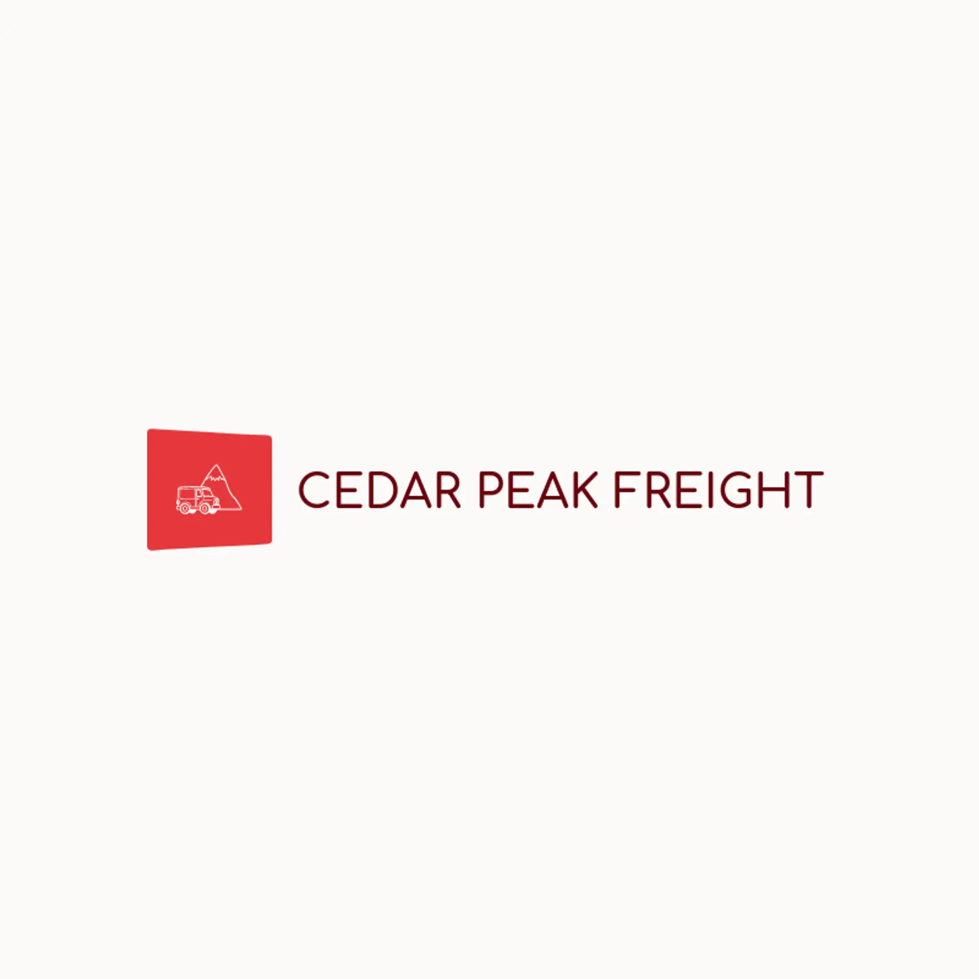Cedar Peak Freight logo for truck