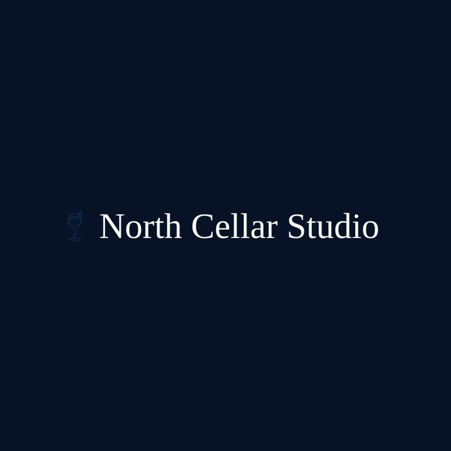 North Cellar Studio logo for wine glass