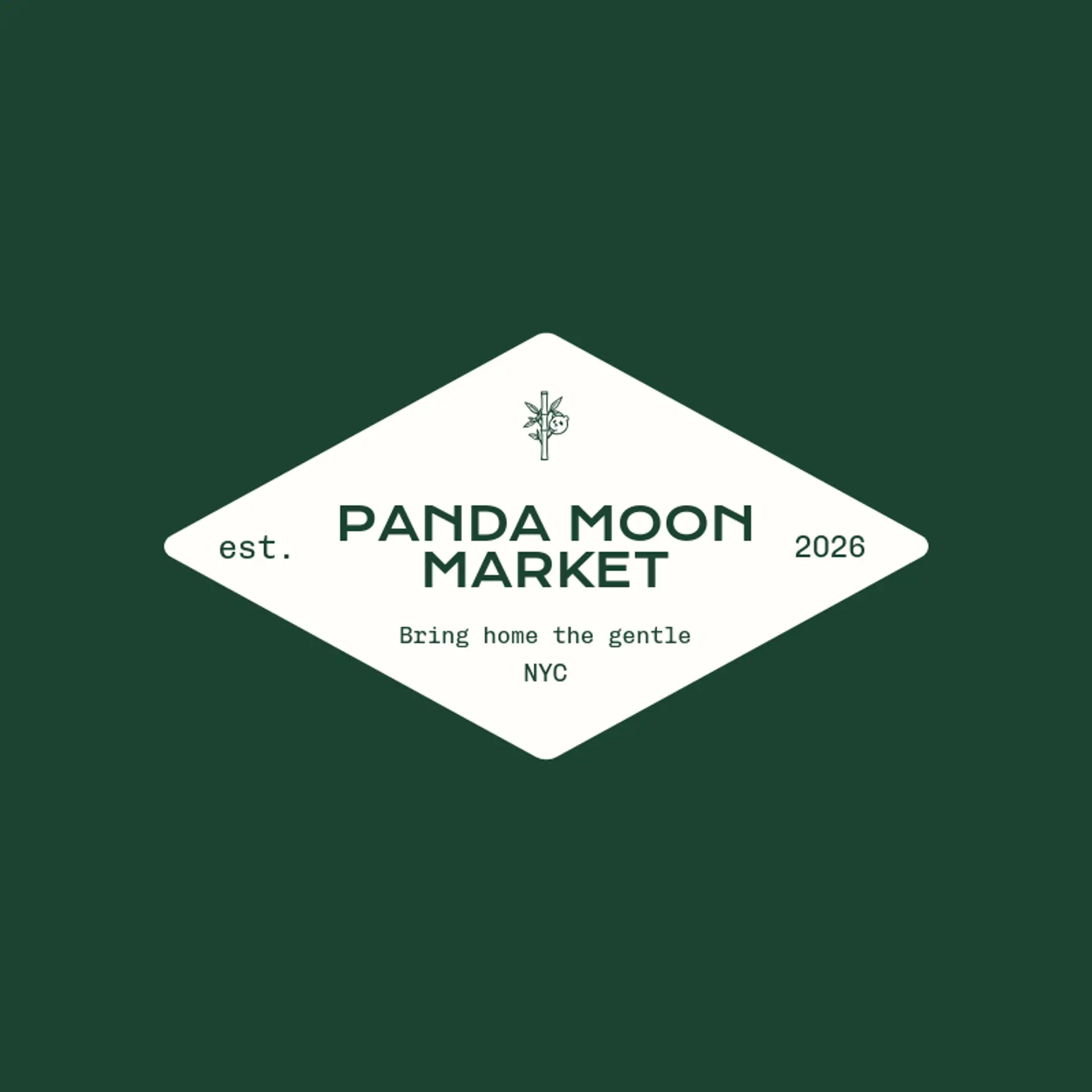 Panda Moon Market logo for panda