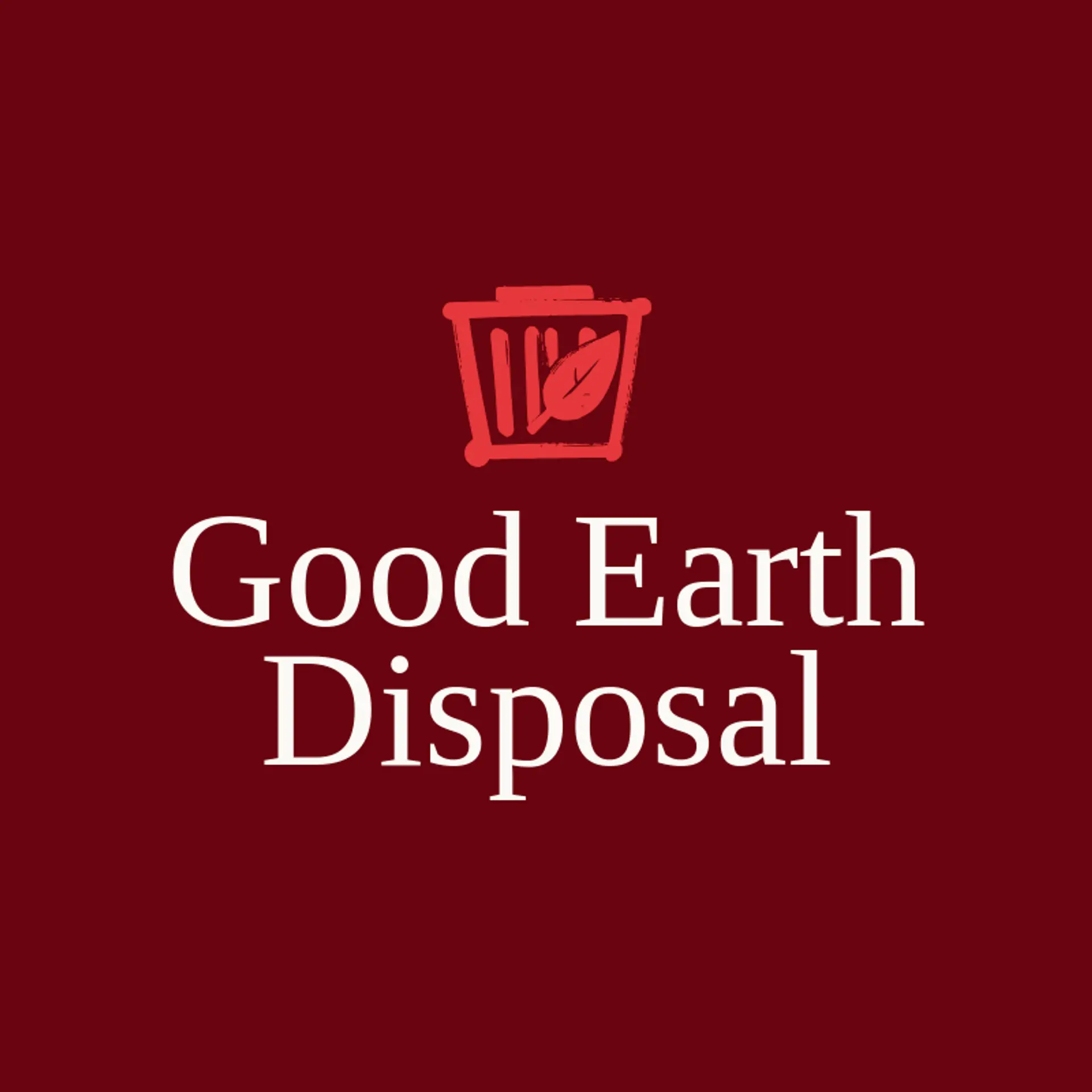 Good Earth Disposal logo for dumpster