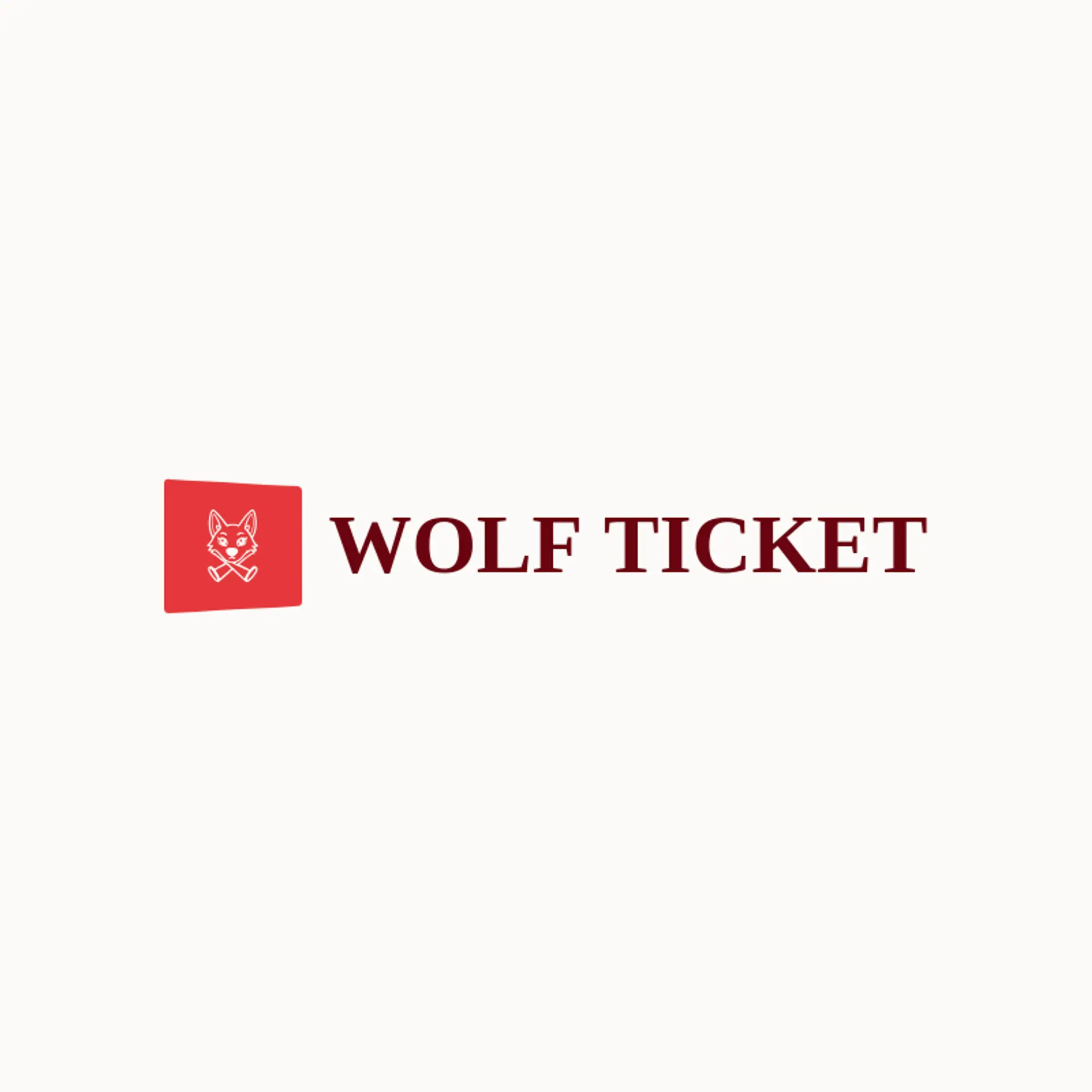 Wolf Ticket logo for rock band
