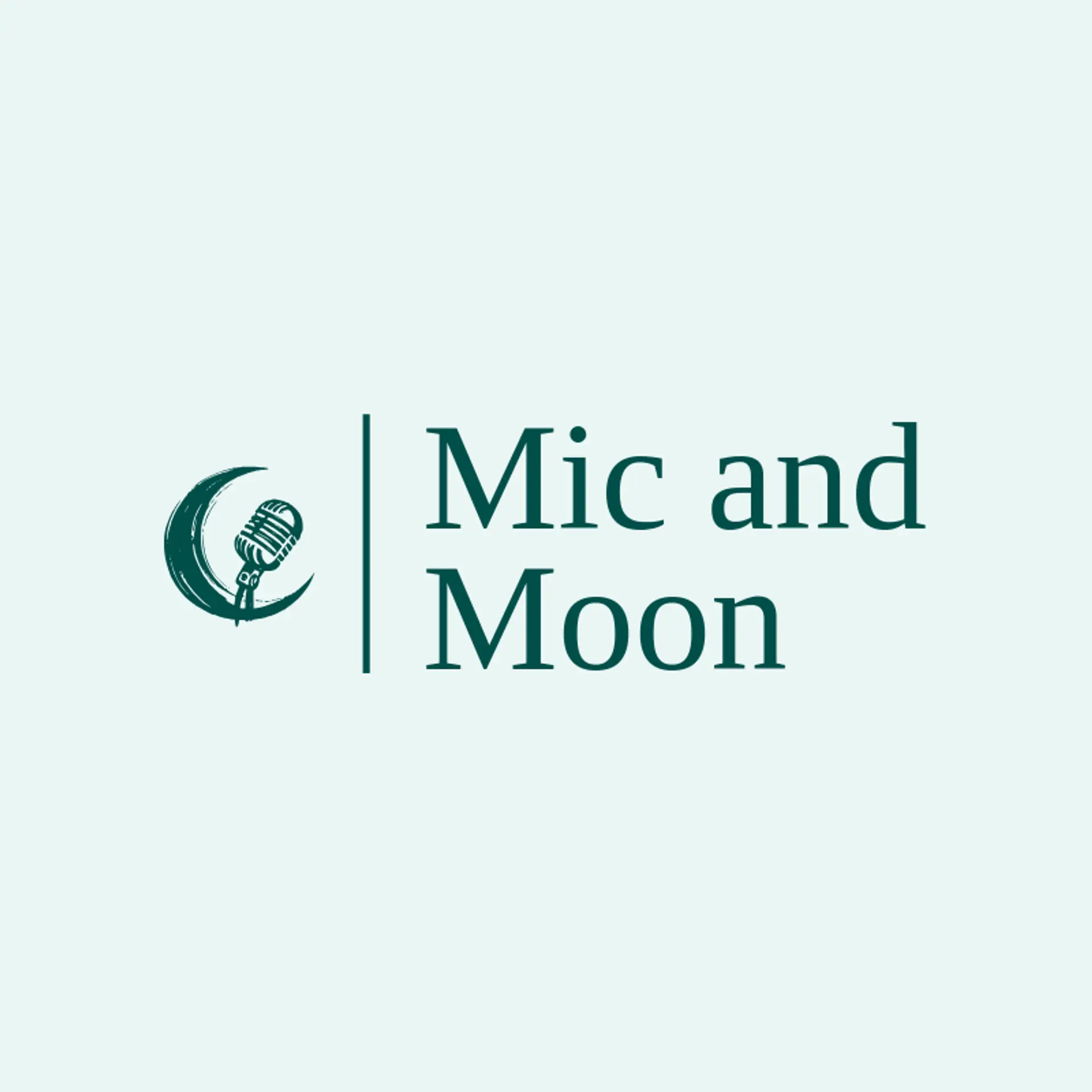 Mic and Moon logo for karaoke