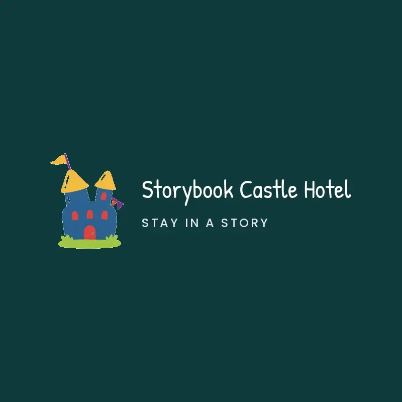 The hotel name Storybook Castle Hotel as a branded logo in a playful style
