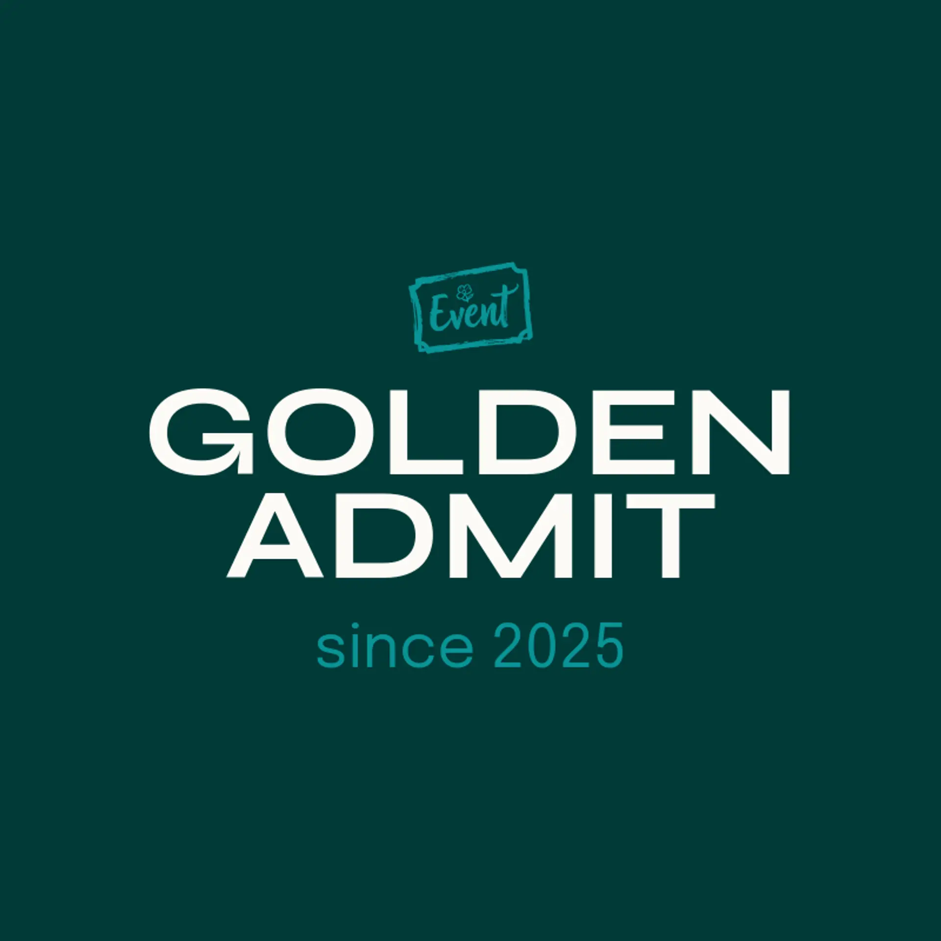 Golden Admit logo for event
