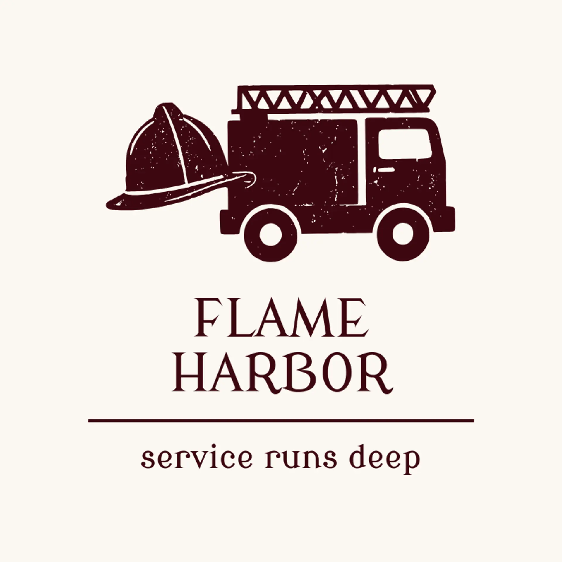 Flame Harbor logo for fire department
