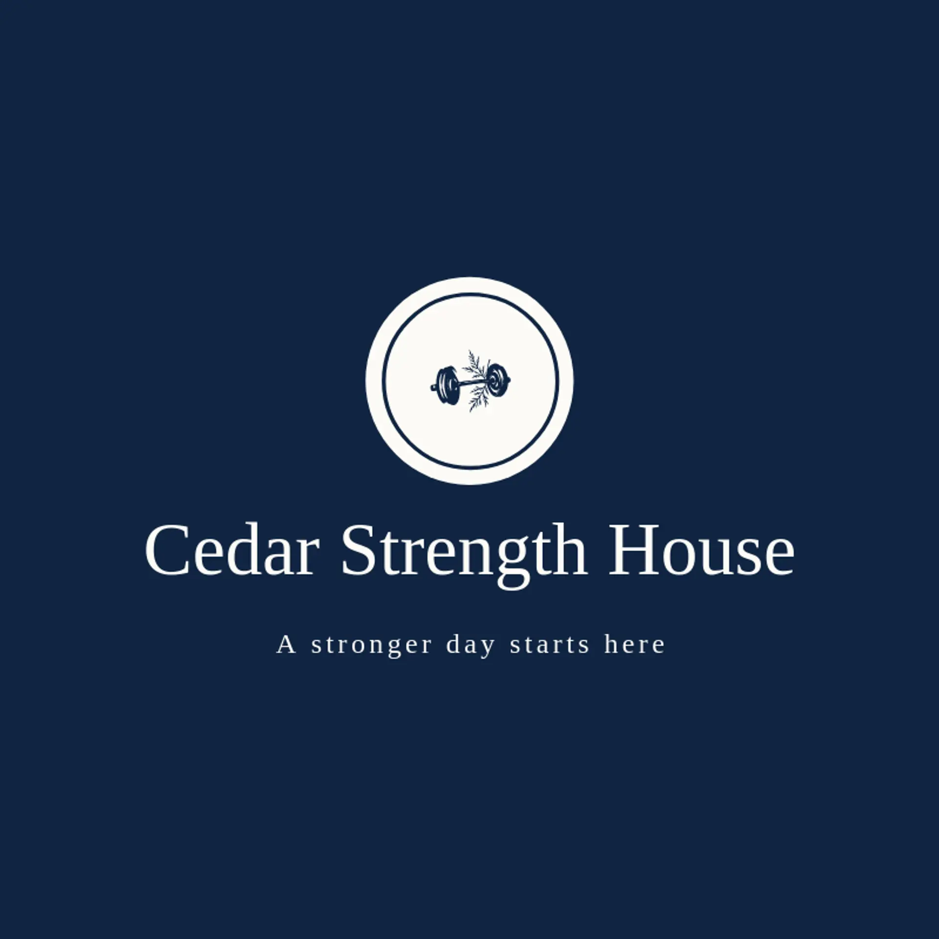 Cedar Strength House logo for weightlifting