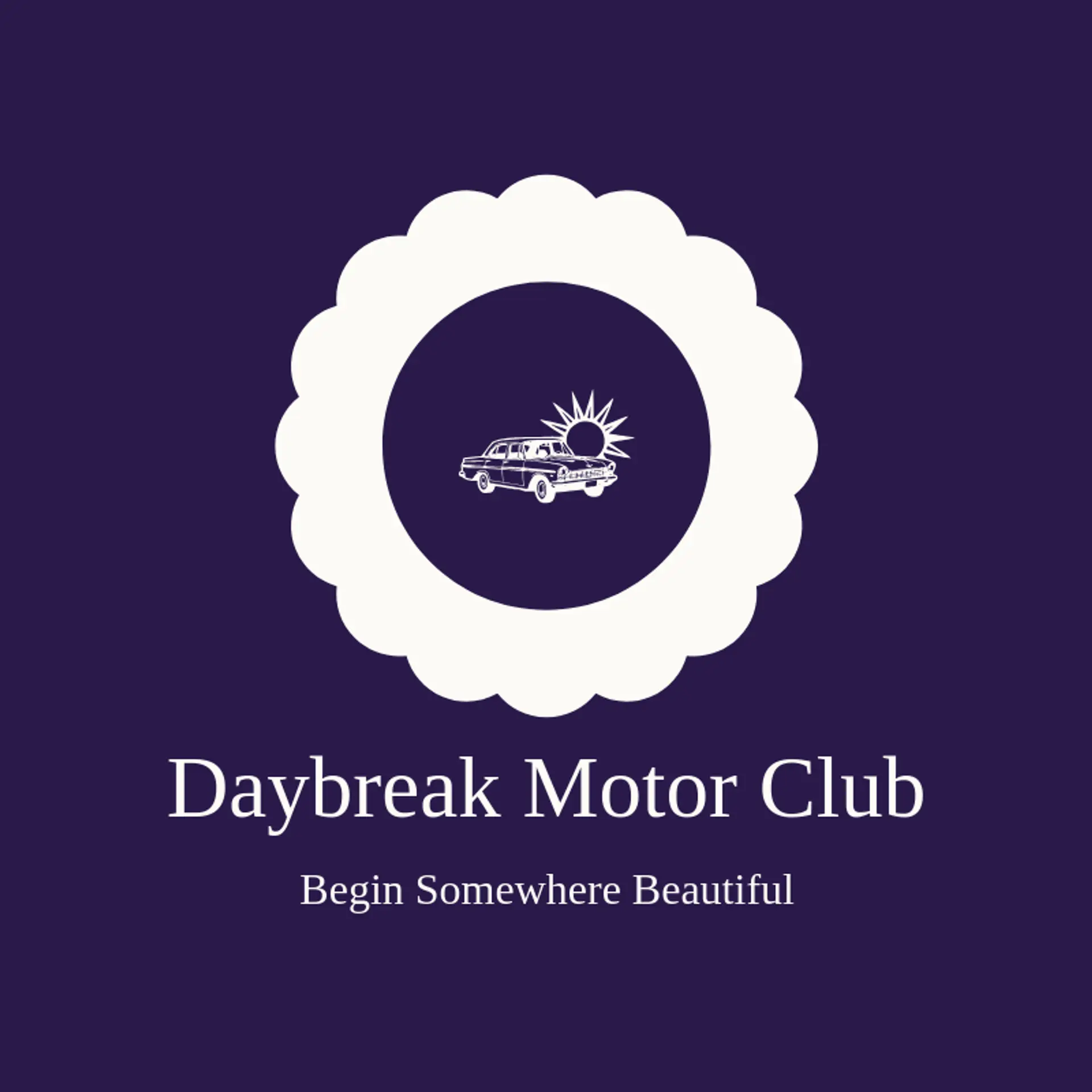 Daybreak Motor Club logo for sedan