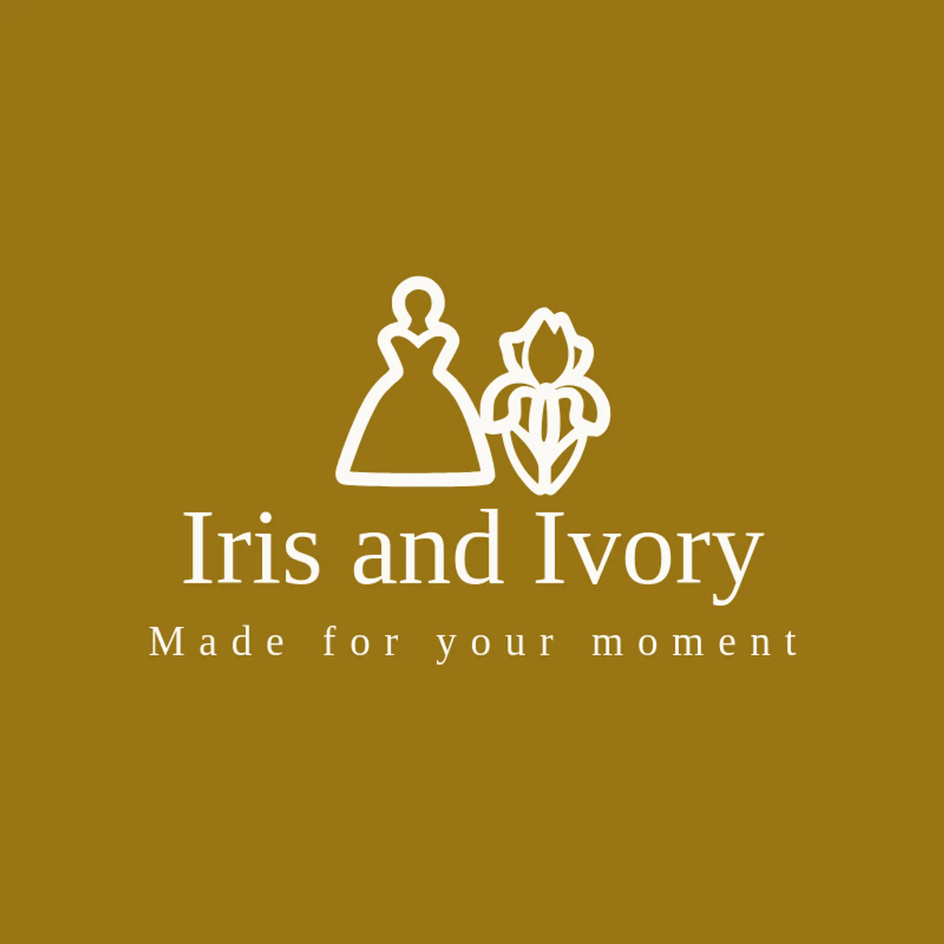 Iris and Ivory logo for bride