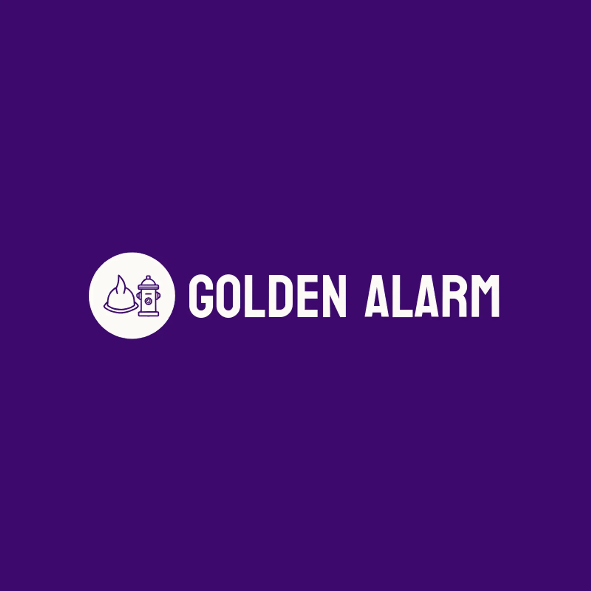 Golden Alarm logo for fire department