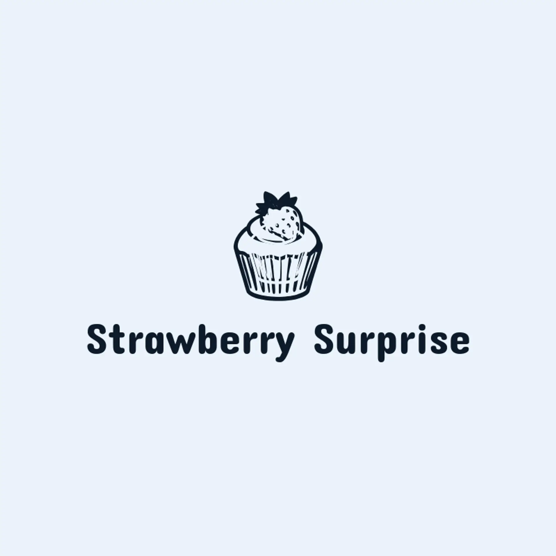 Strawberry Surprise logo for cupcake