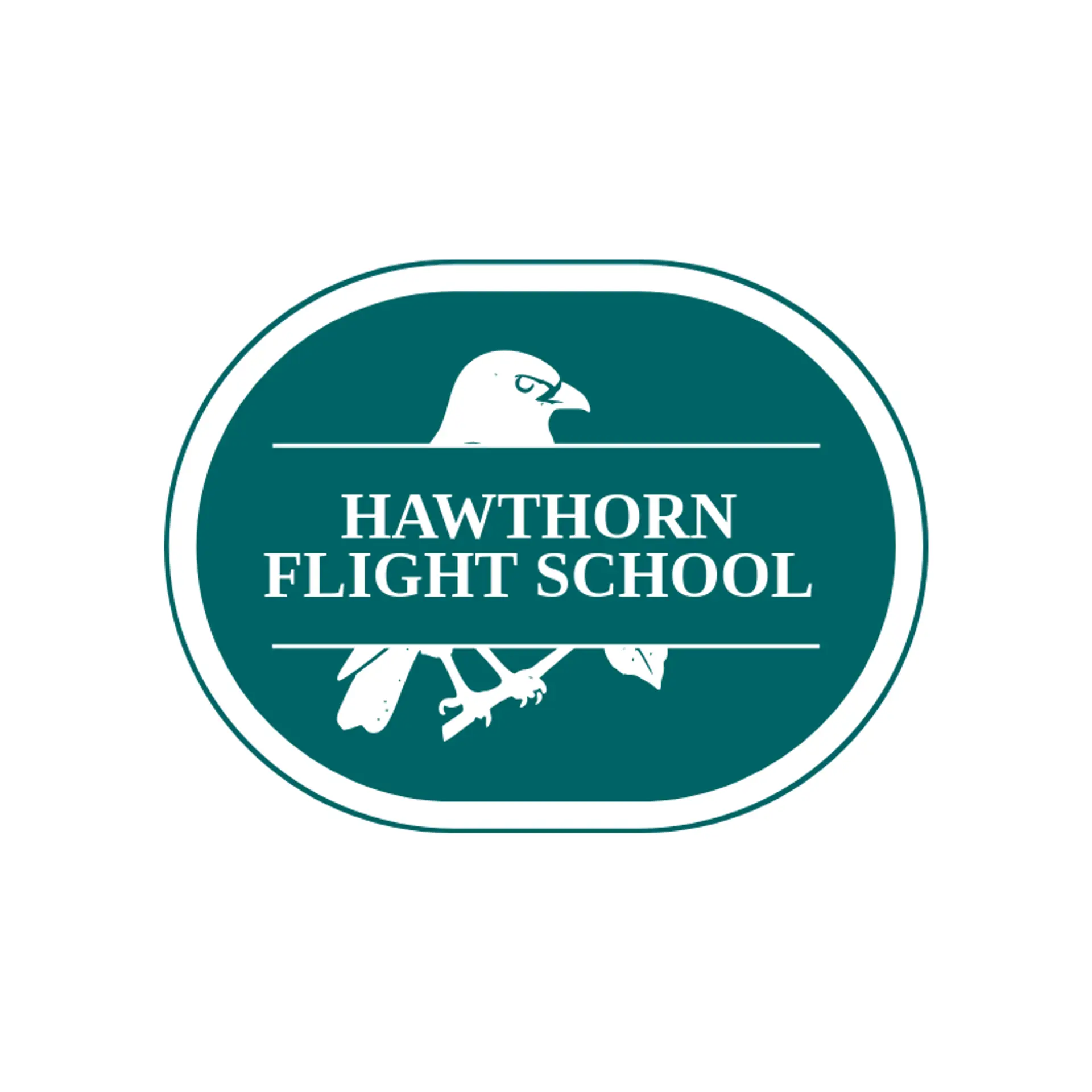 Hawthorn Flight School logo for hood
