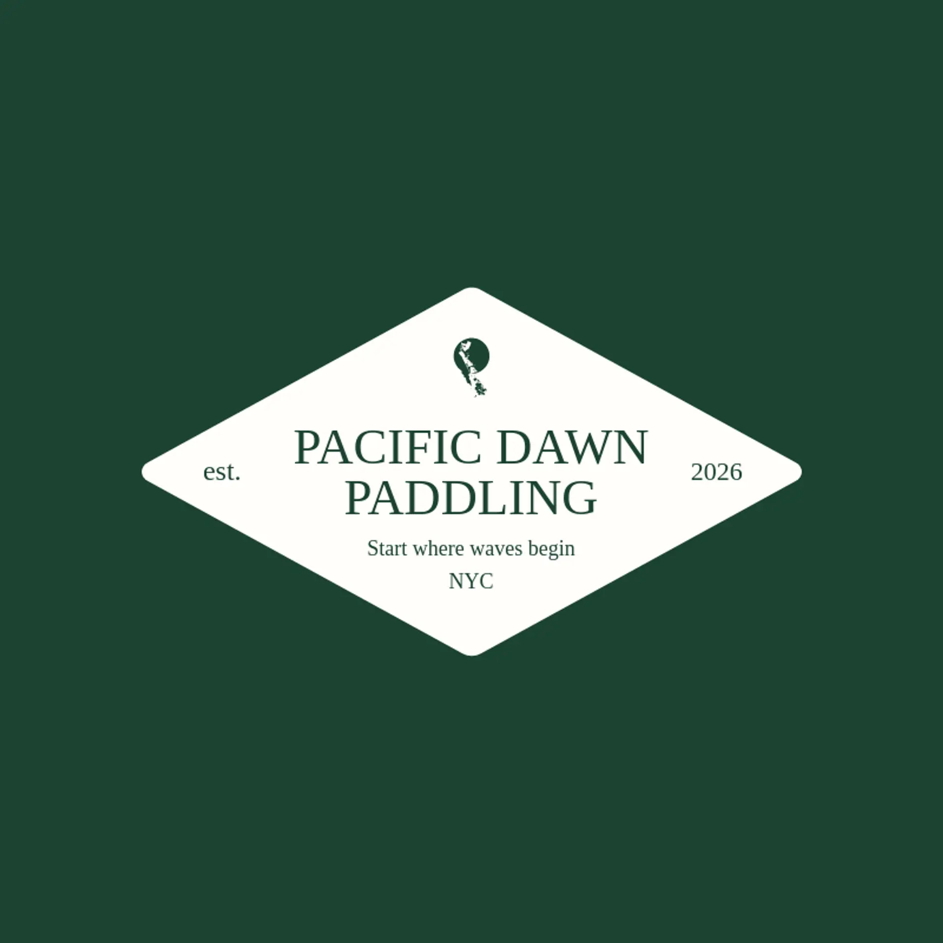 Pacific Dawn Paddling logo for california