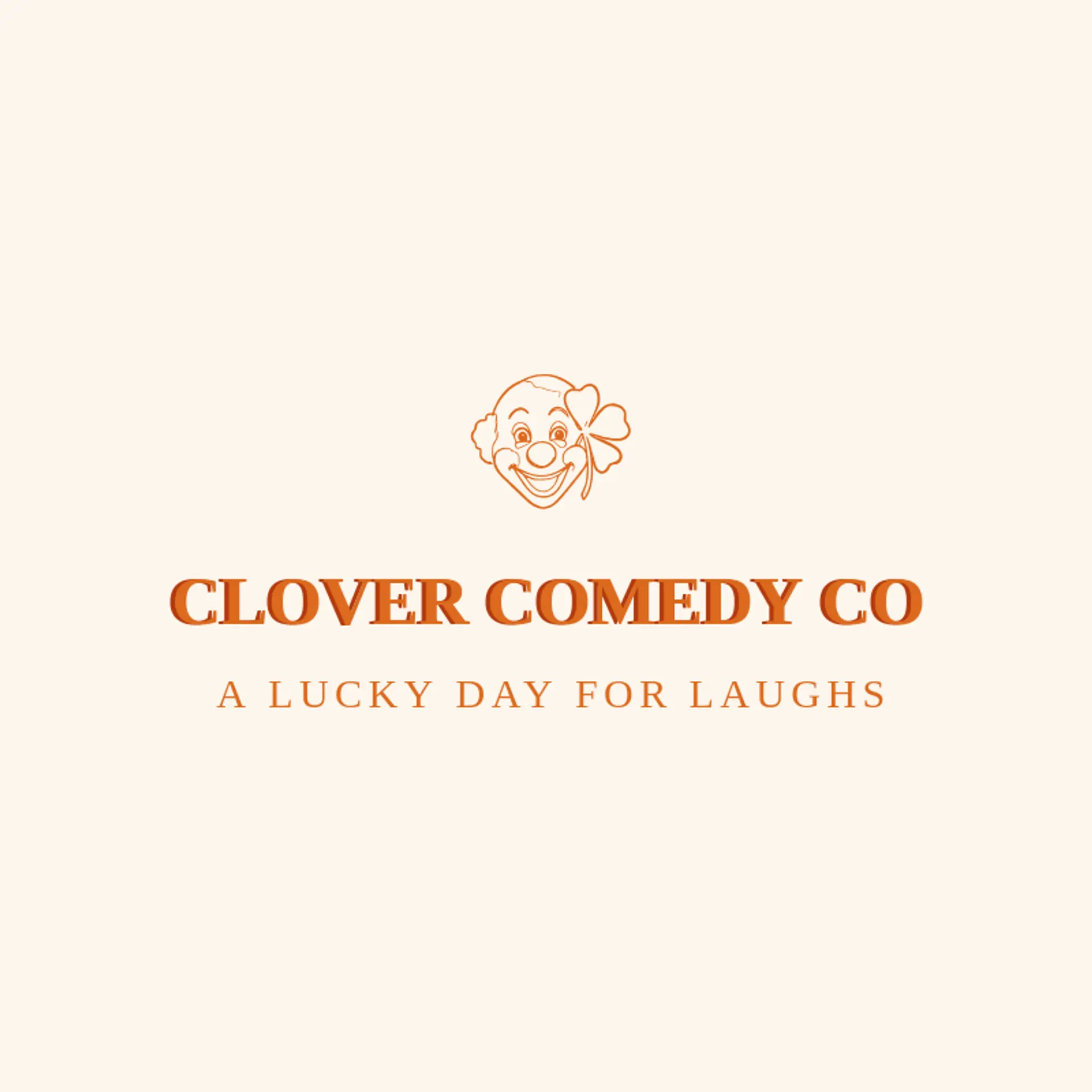 Clover Comedy Co logo for clown