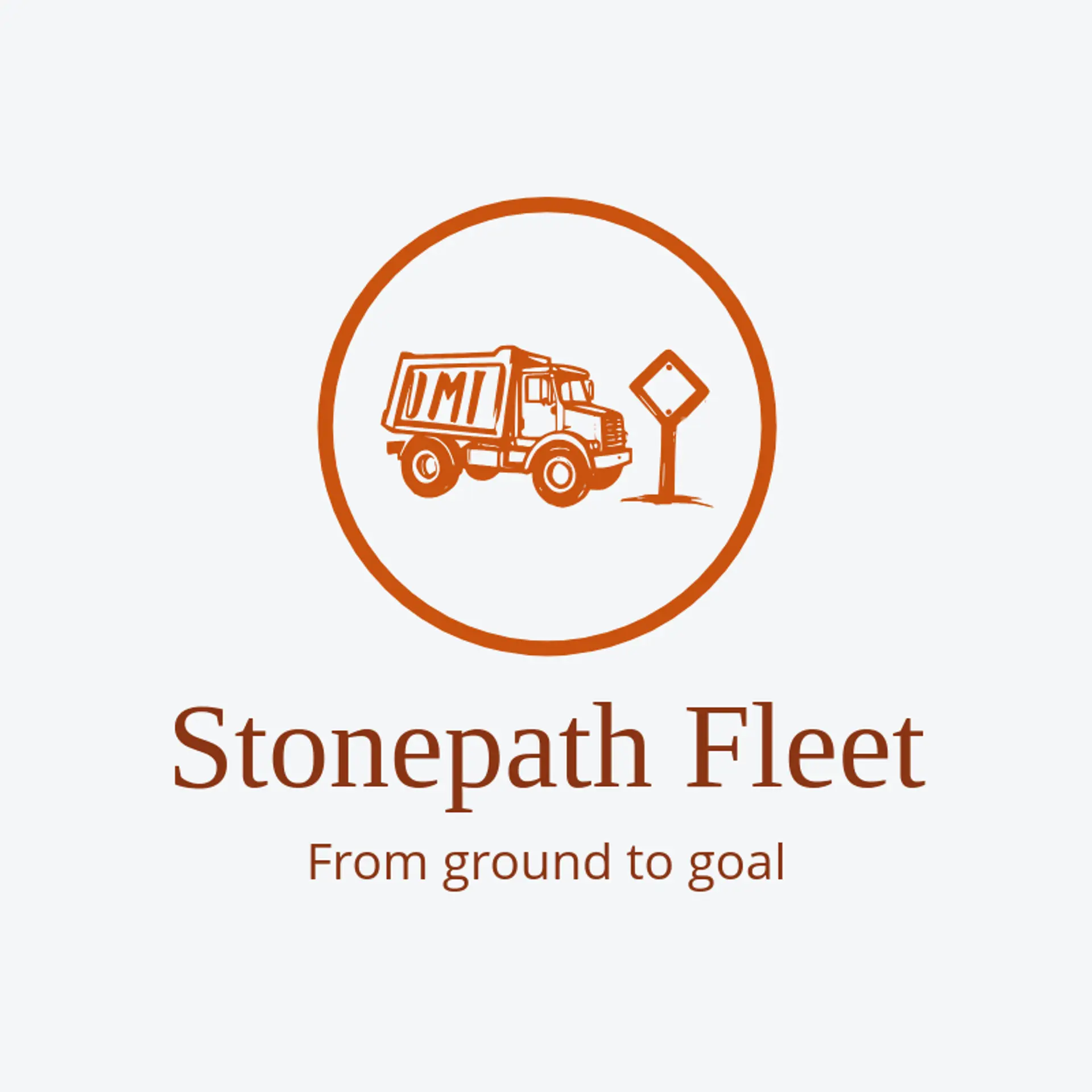 Stonepath Fleet logo for dump truck