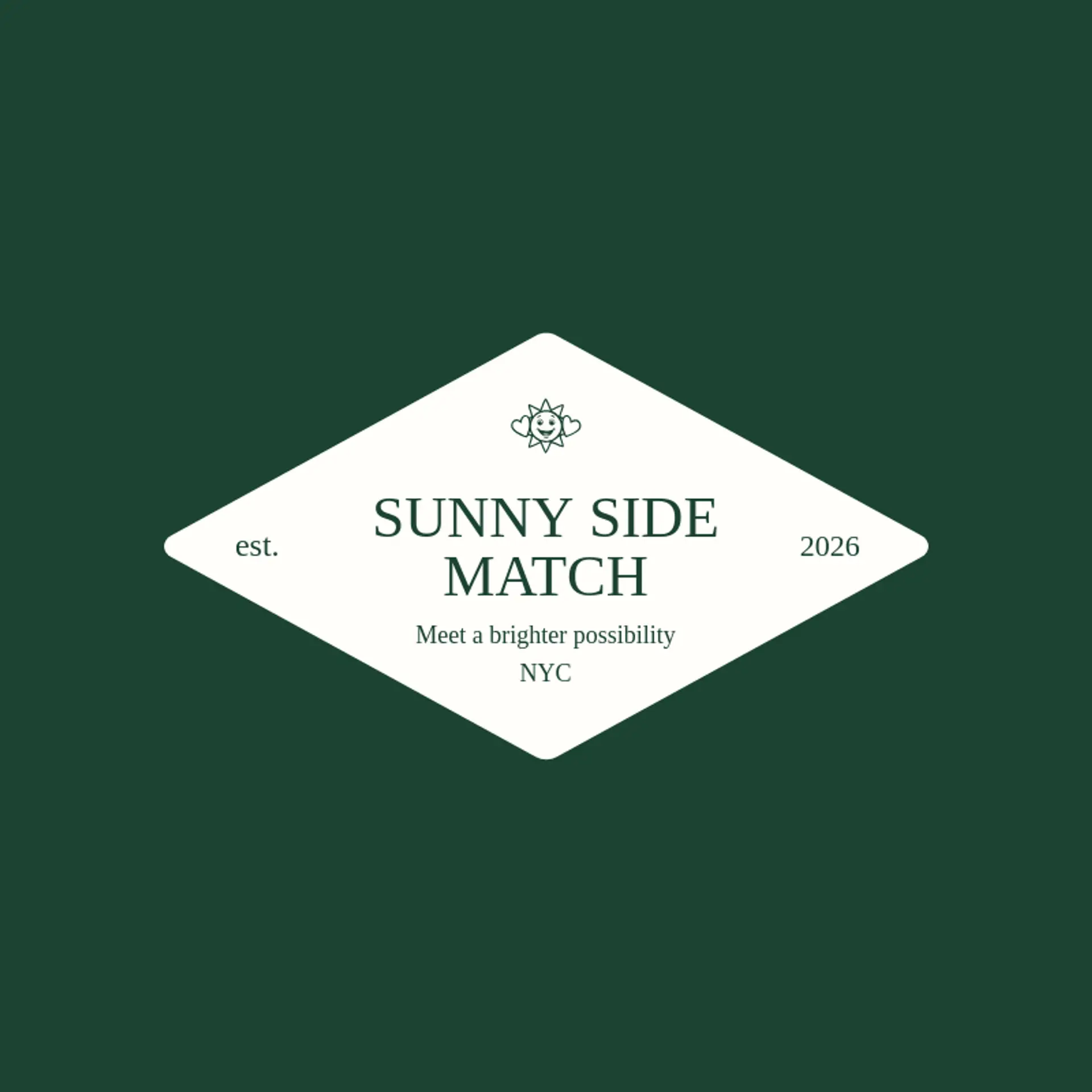 Sunny Side Match logo for dating app