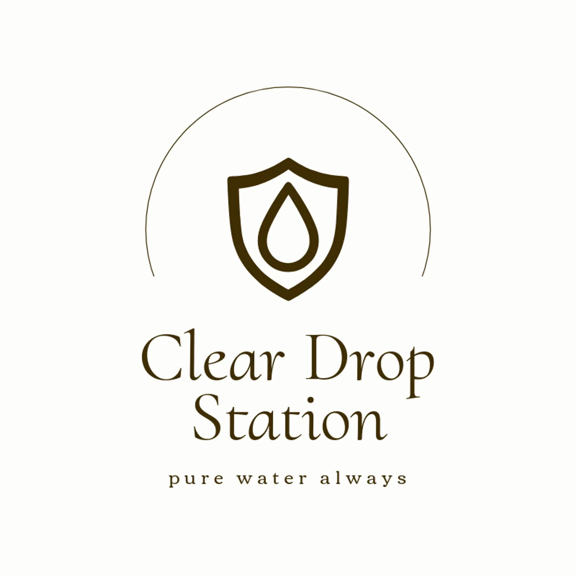Clear Drop Station logo for water refilling station