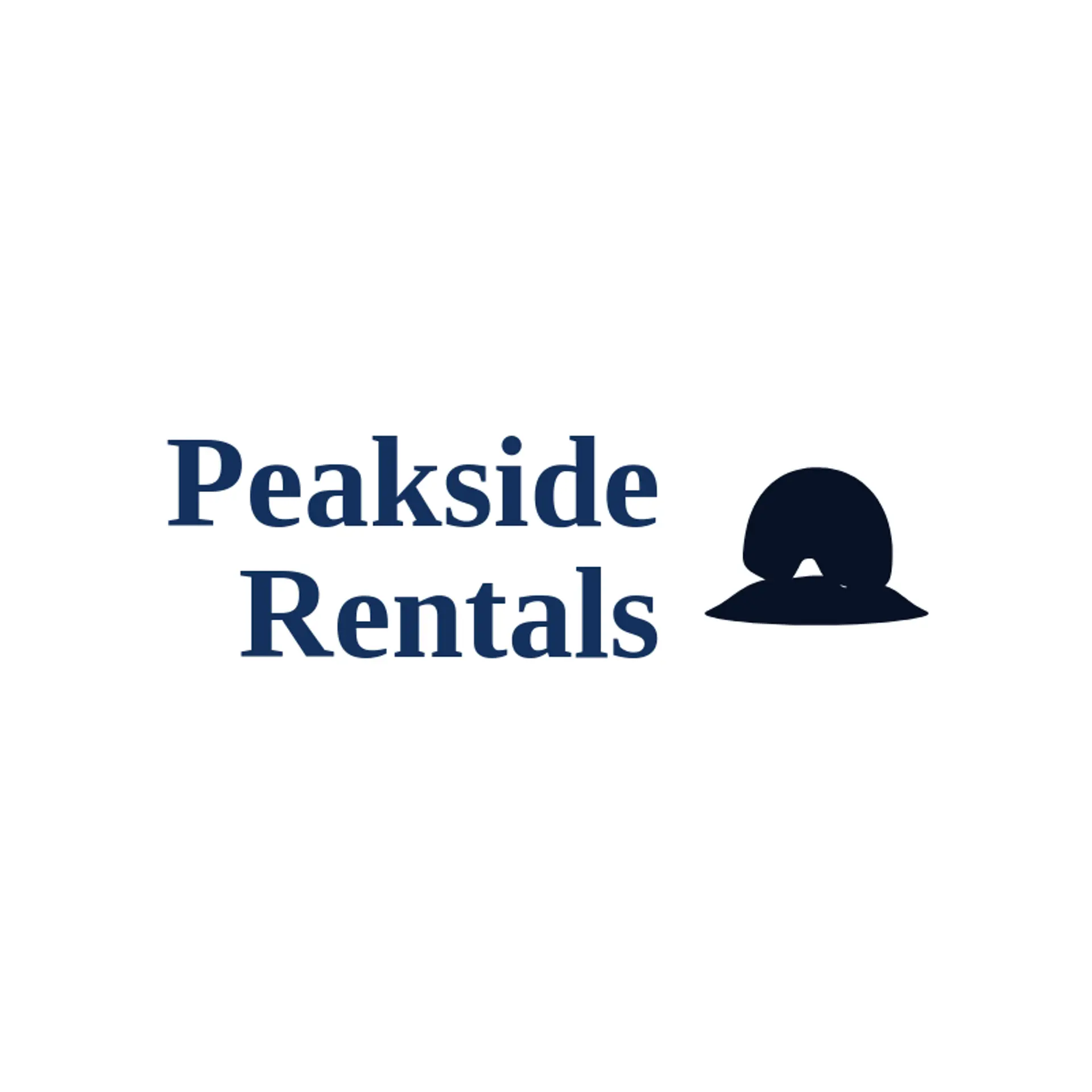 Peakside Rentals logo for snow