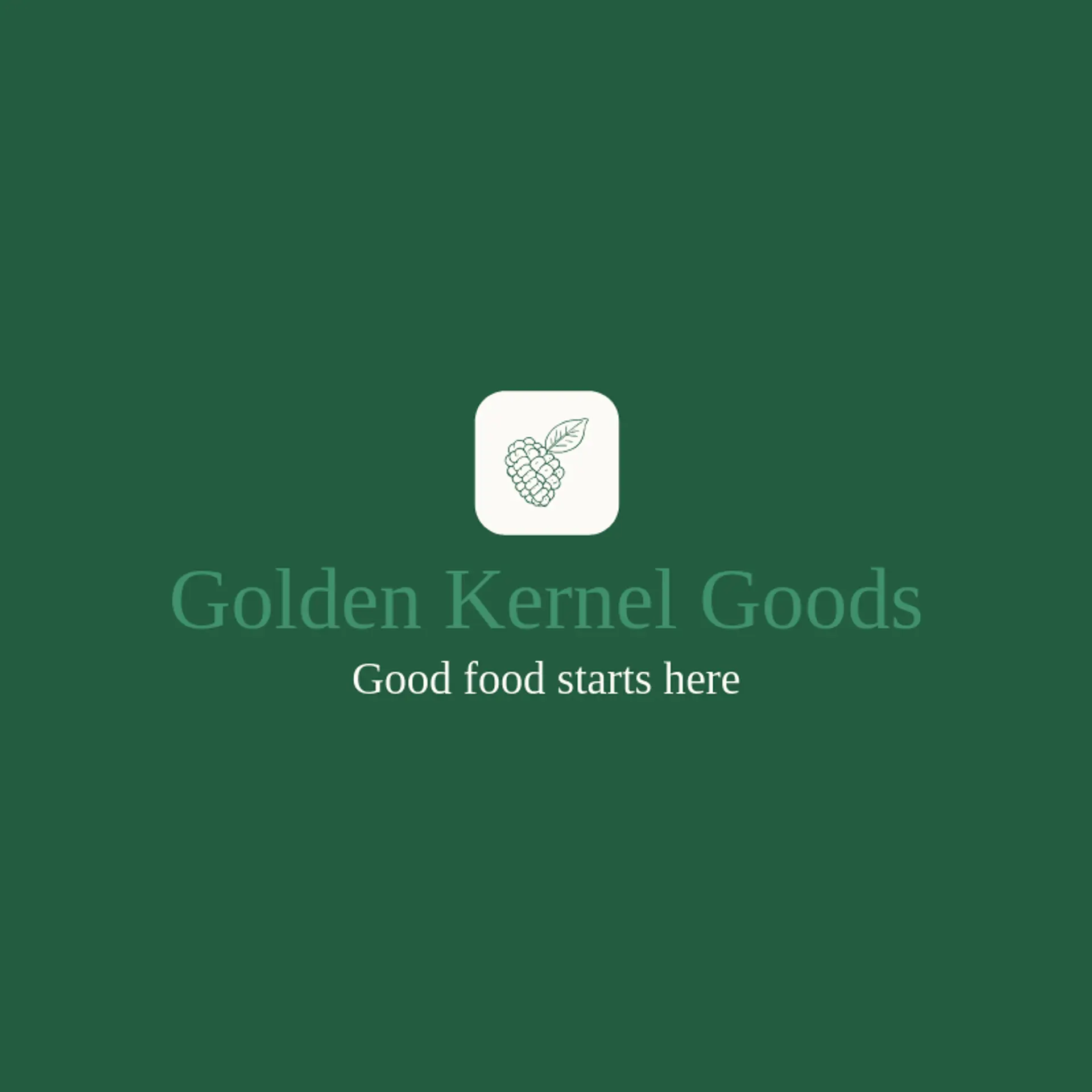 Golden Kernel Goods logo for corn
