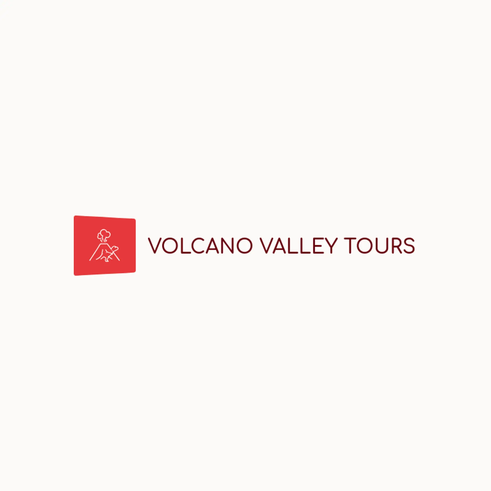 Volcano Valley Tours logo for dinosaur