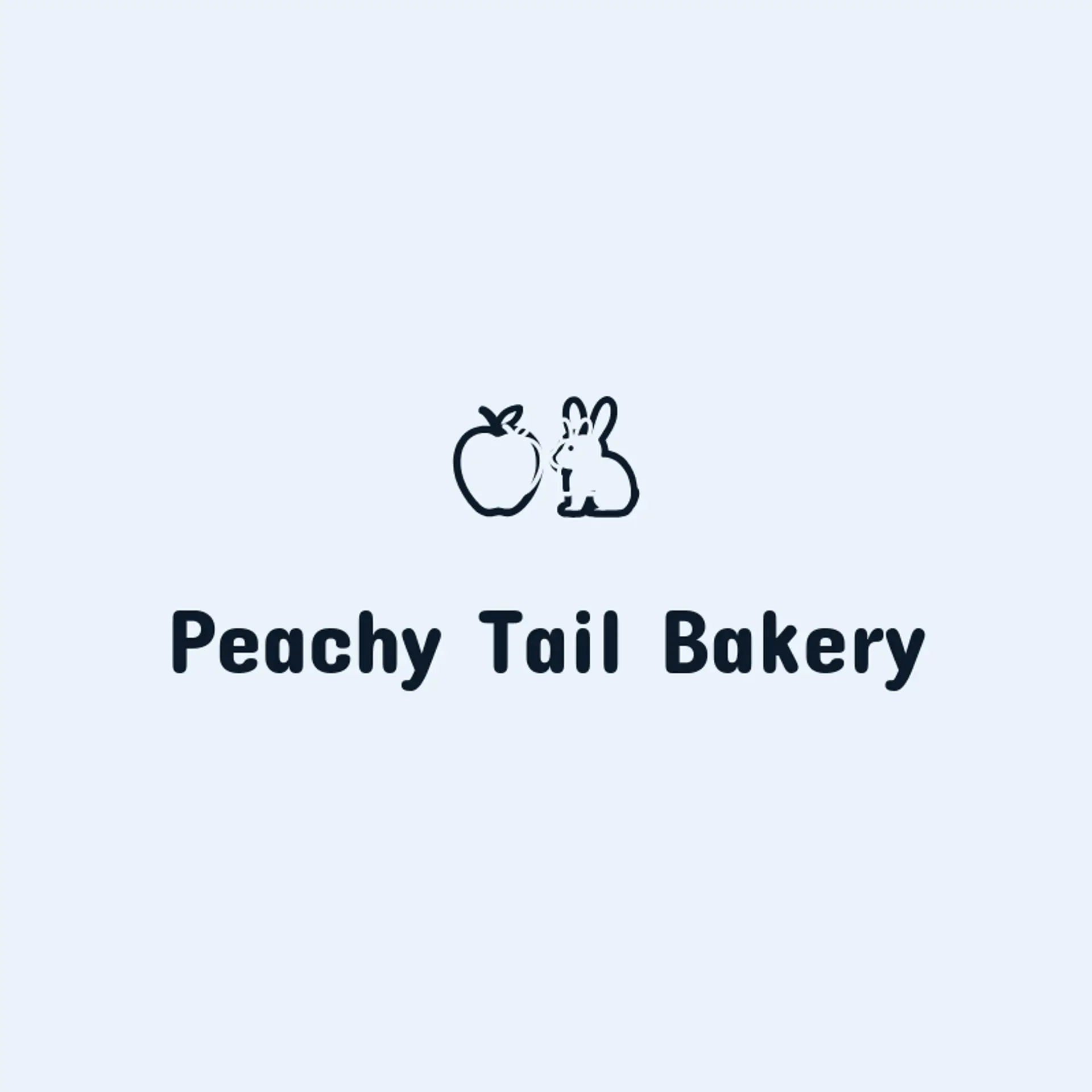 Peachy Tail Bakery logo for bunny