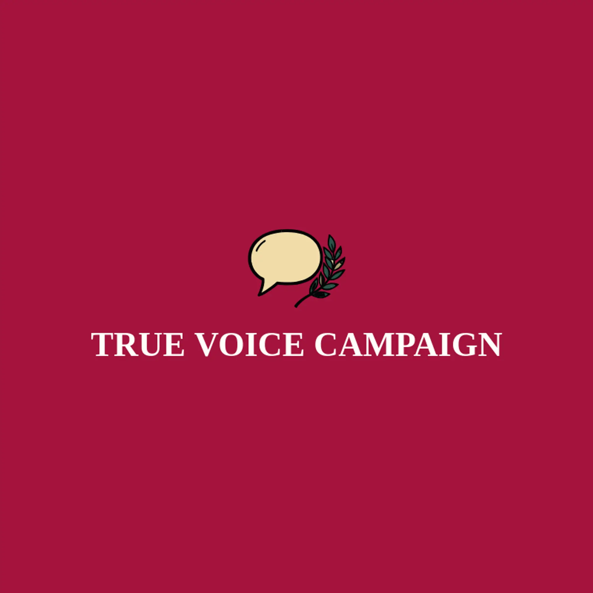 True Voice Campaign logo for democracy