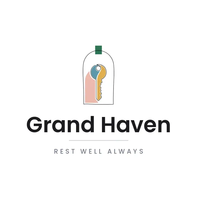 The hotel name Grand Haven as a branded logo in a minimal style