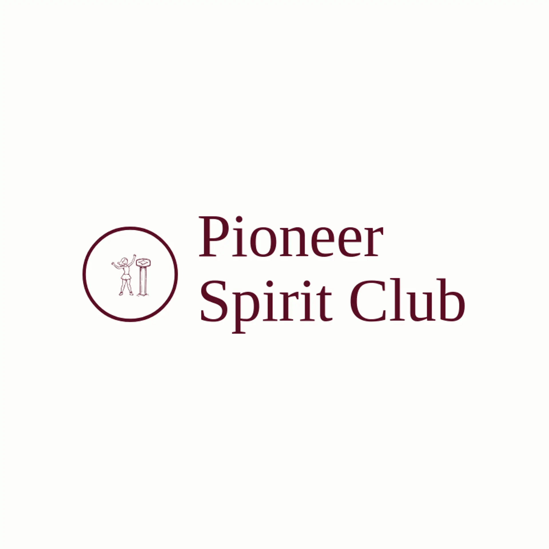 Pioneer Spirit Club logo for cheerleader