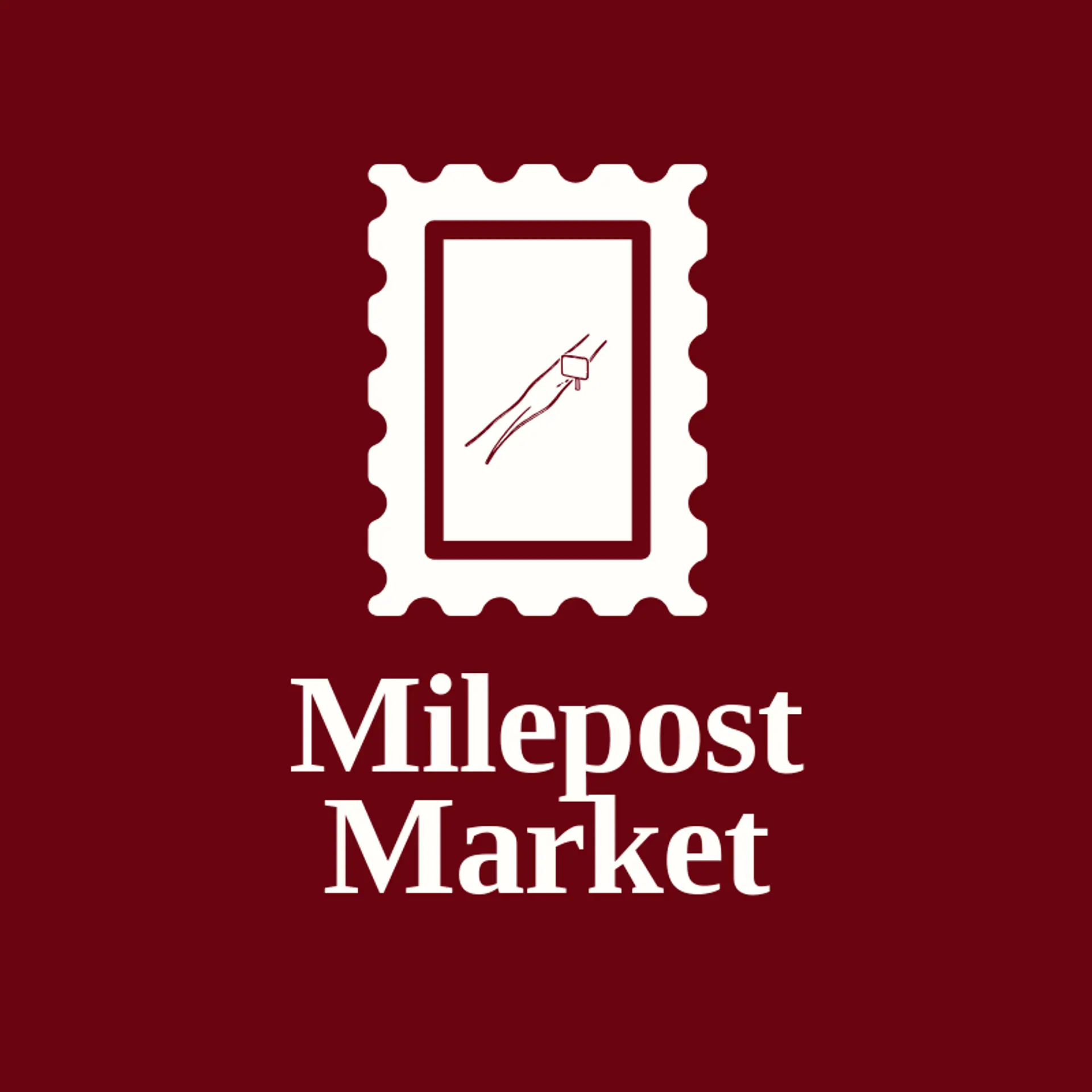 Milepost Market logo for highway
