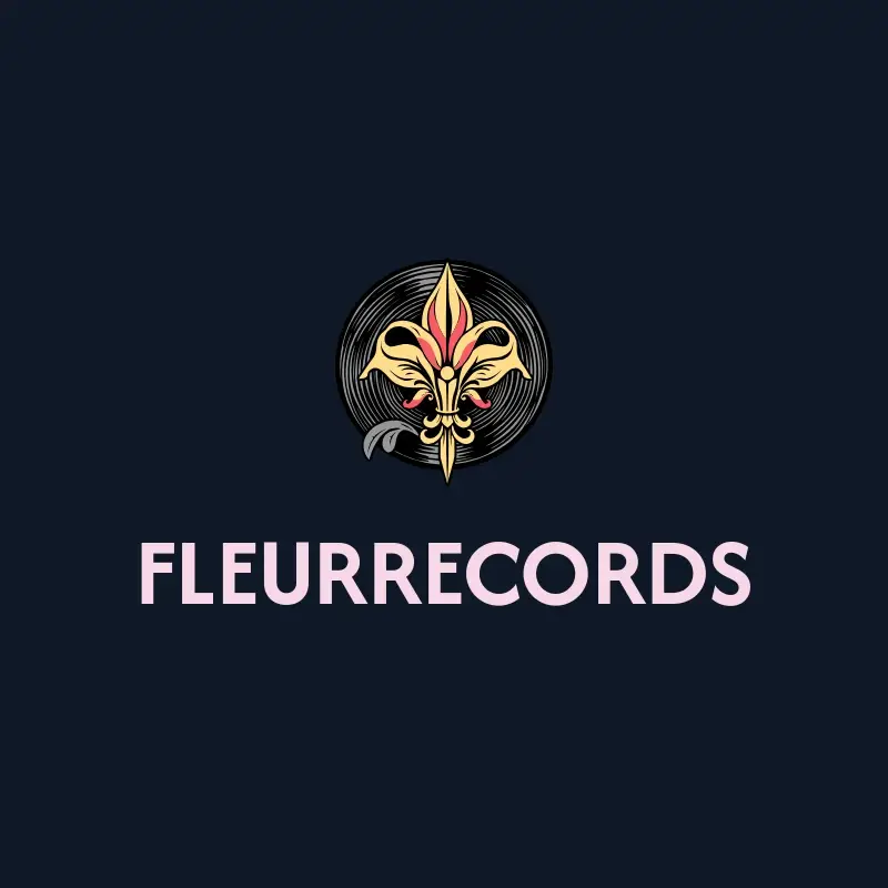 The record label name FleurRecords as a branded logo with a color icon