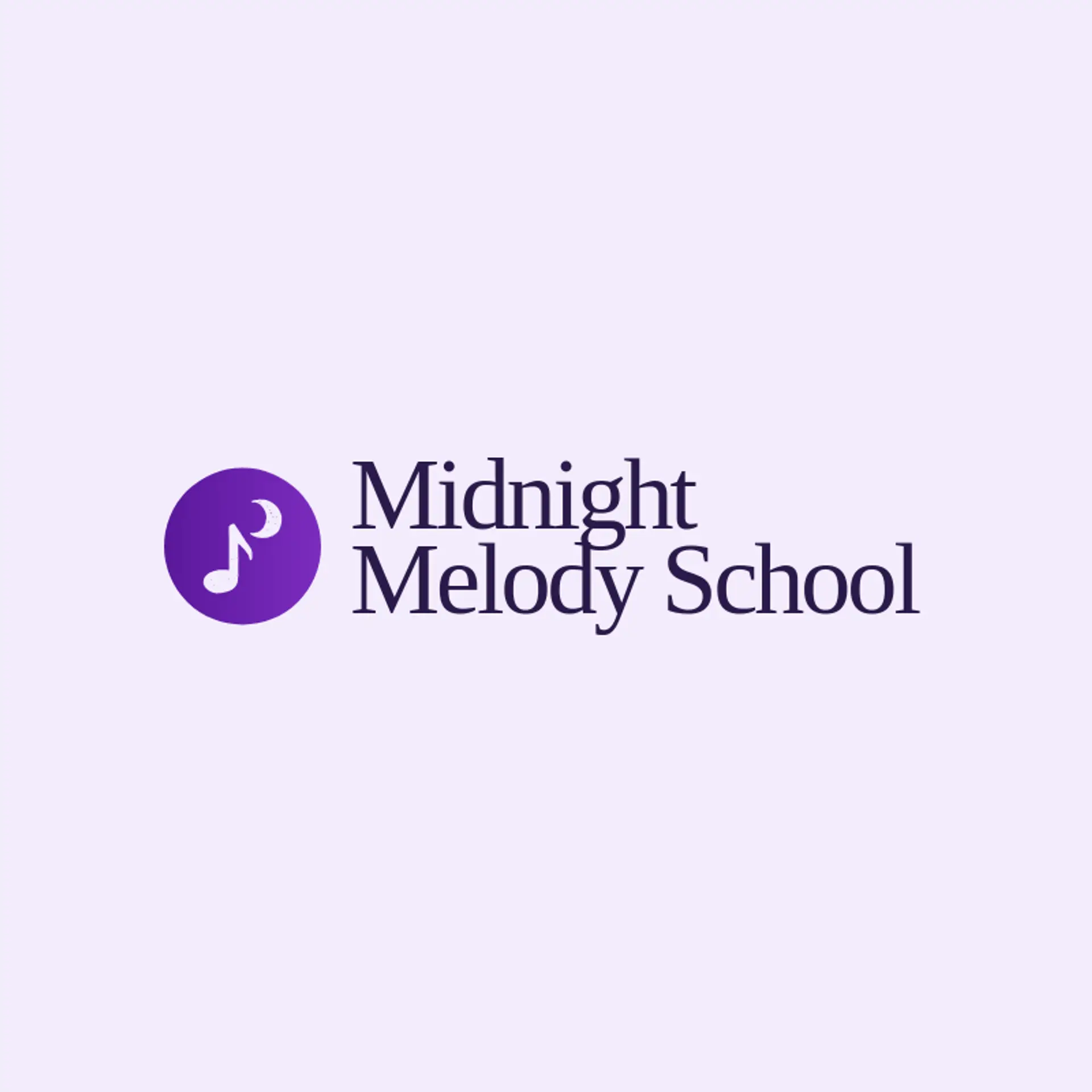 Midnight Melody School logo for spooky