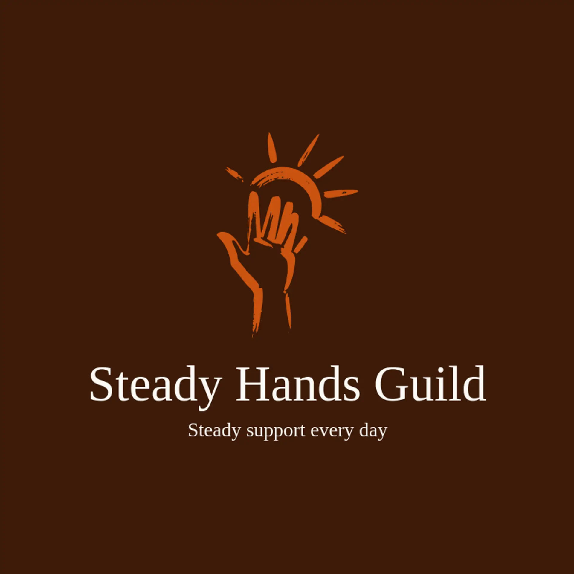 Steady Hands Guild logo for helping hand